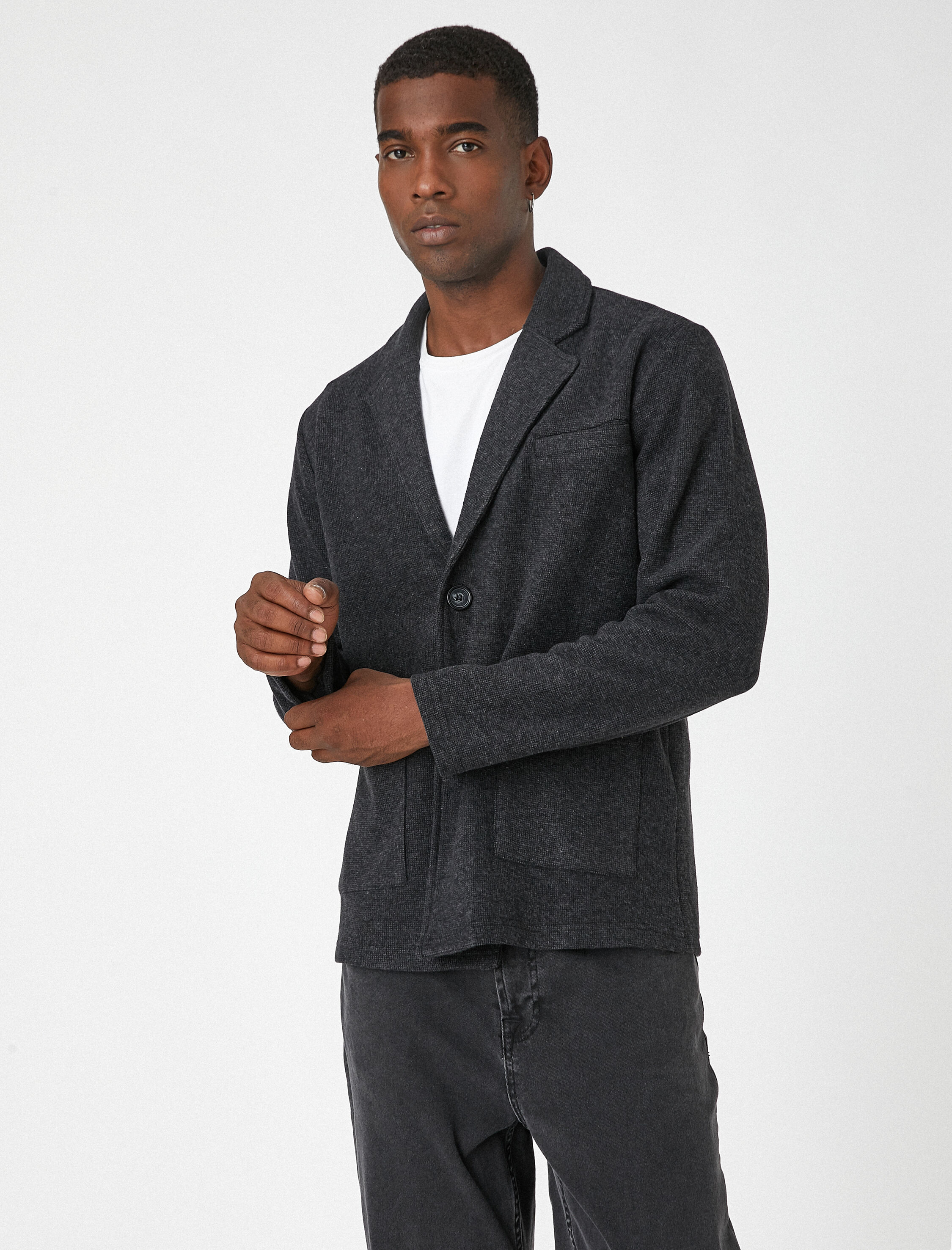   Basic Ceket Cep Detaylı Düğmeli