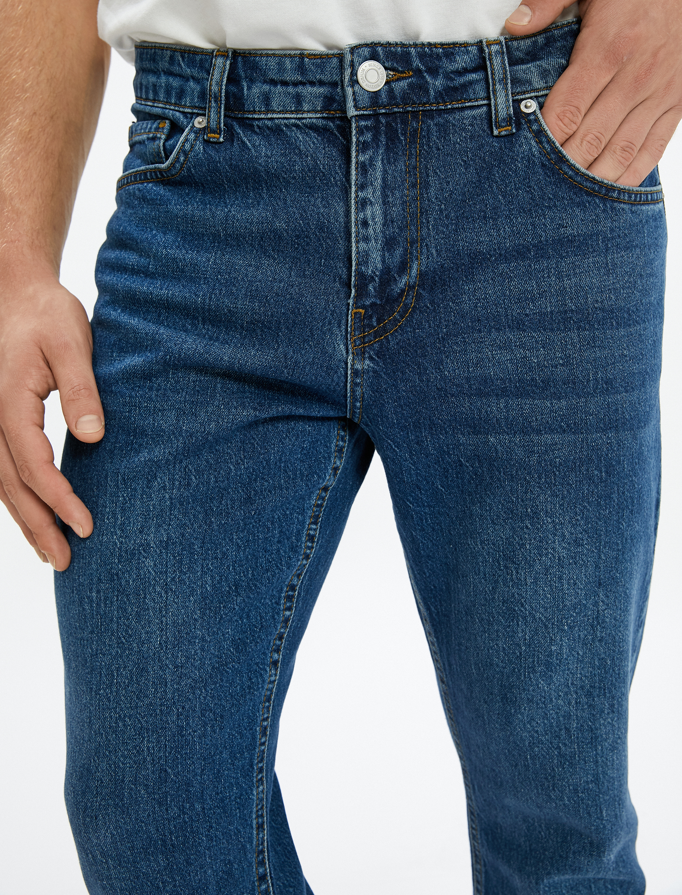   Straight Fit Boru Paça Kot Pantolon - Mark Jean