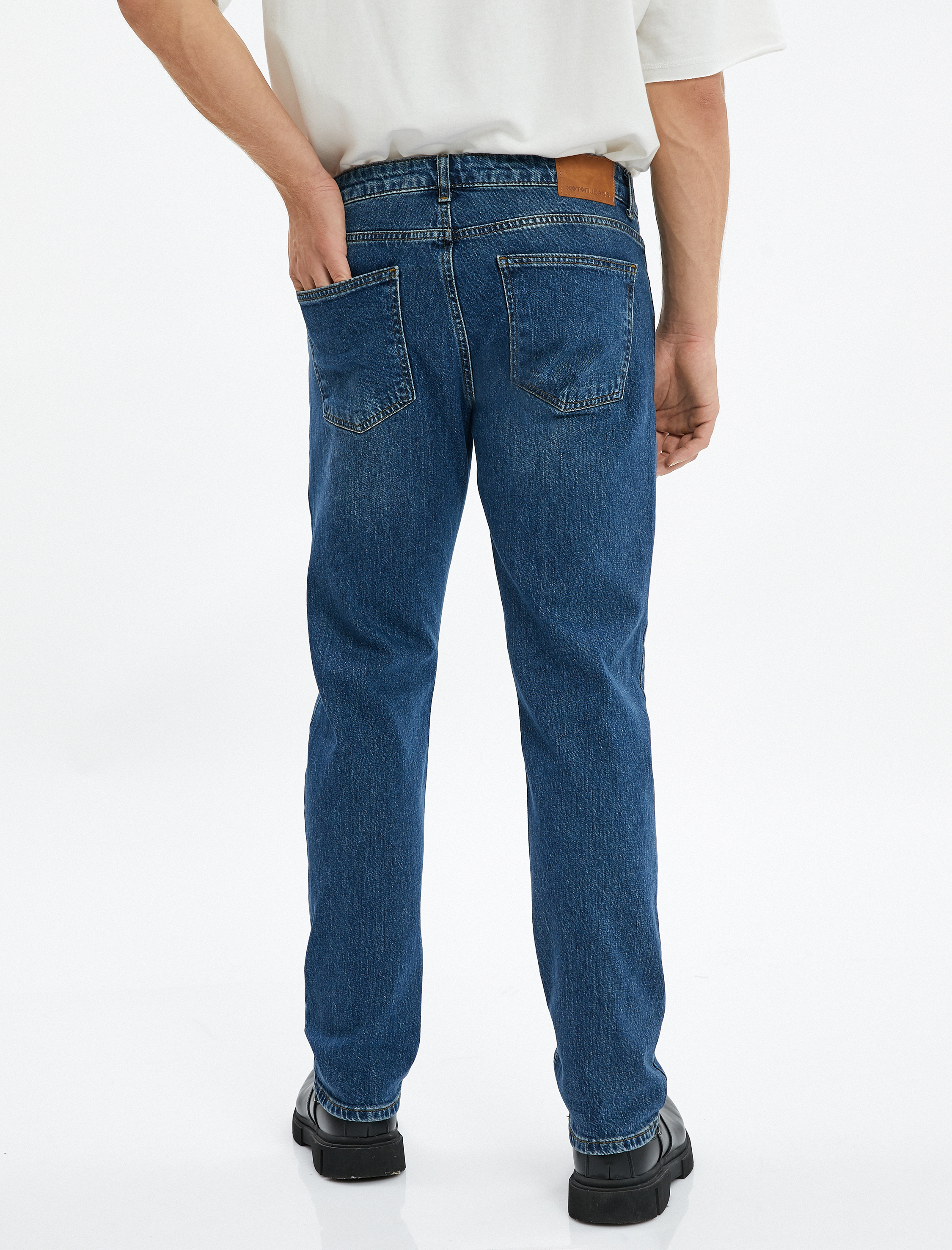   Straight Fit Boru Paça Kot Pantolon - Mark Jean