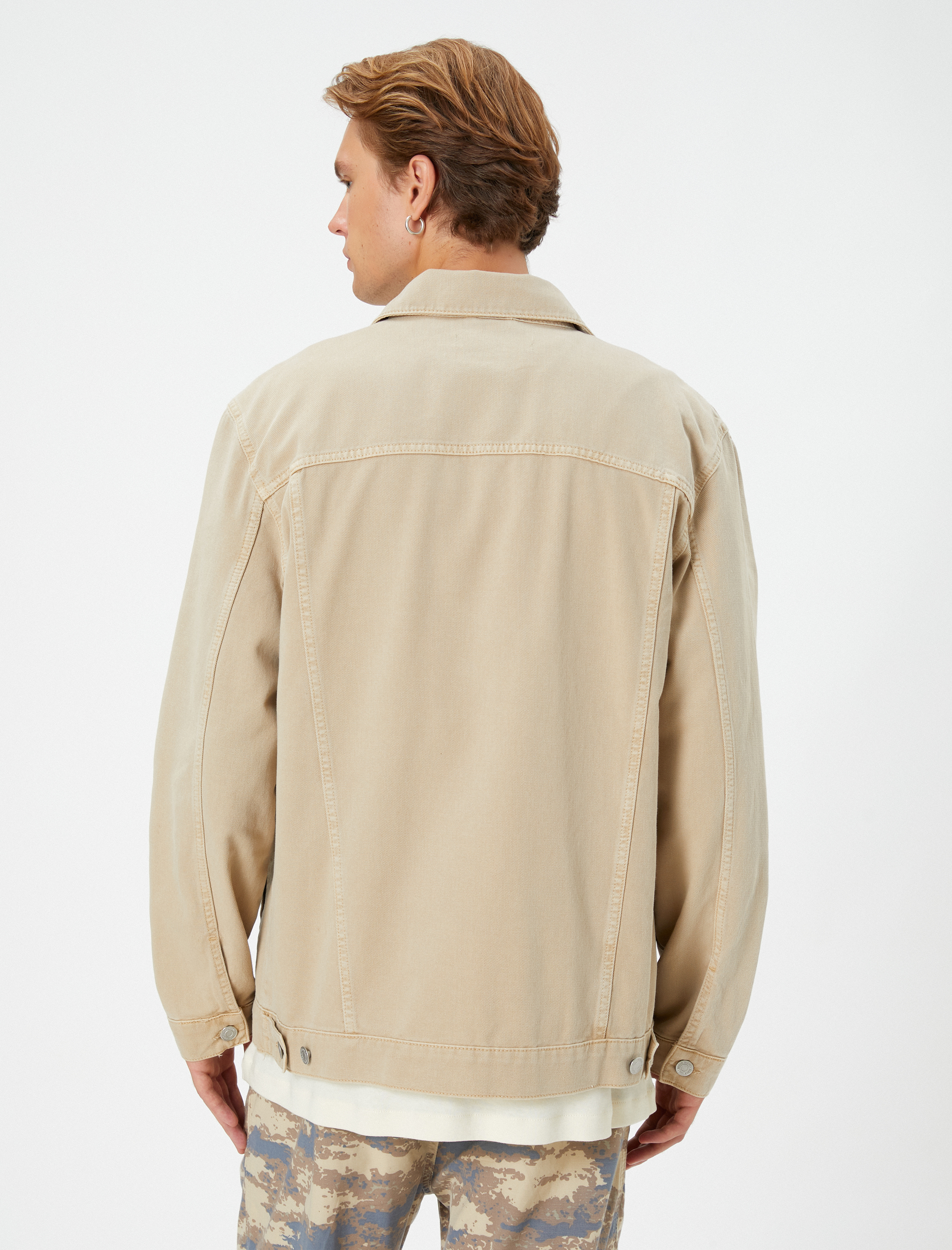   Kot Ceket Klasik Yaka Cep Detaylı Düğmeli