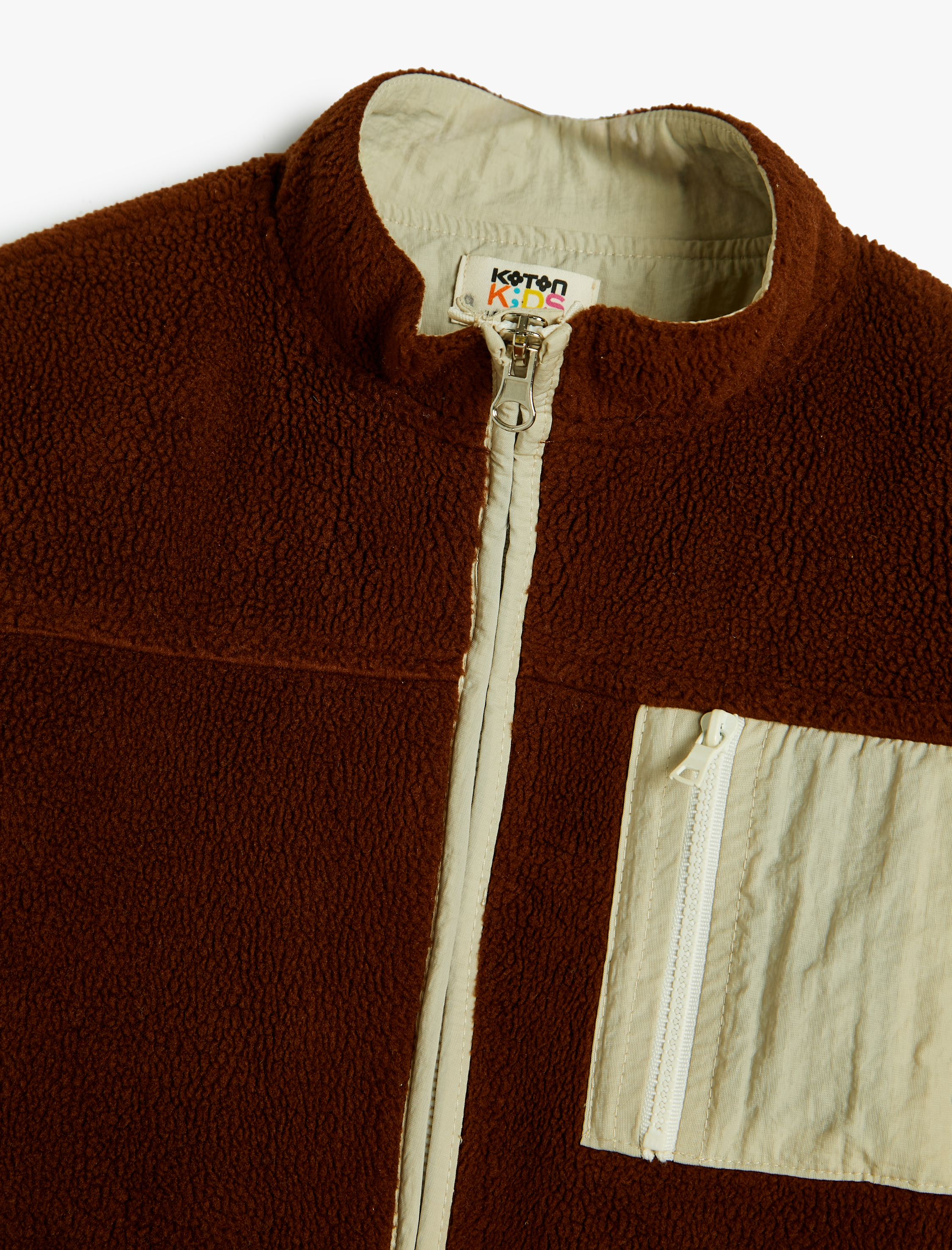  Erkek Bebek Polar Ceket Fermuarlı Paraşüt Kumaş Detaylı Pamuklu