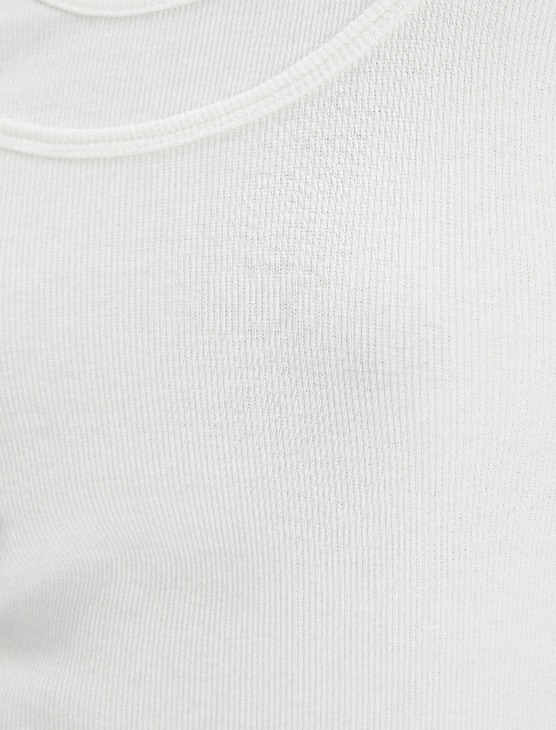   Uzun Kollu Tişört Fitilli Yuvarlak Çift Yaka