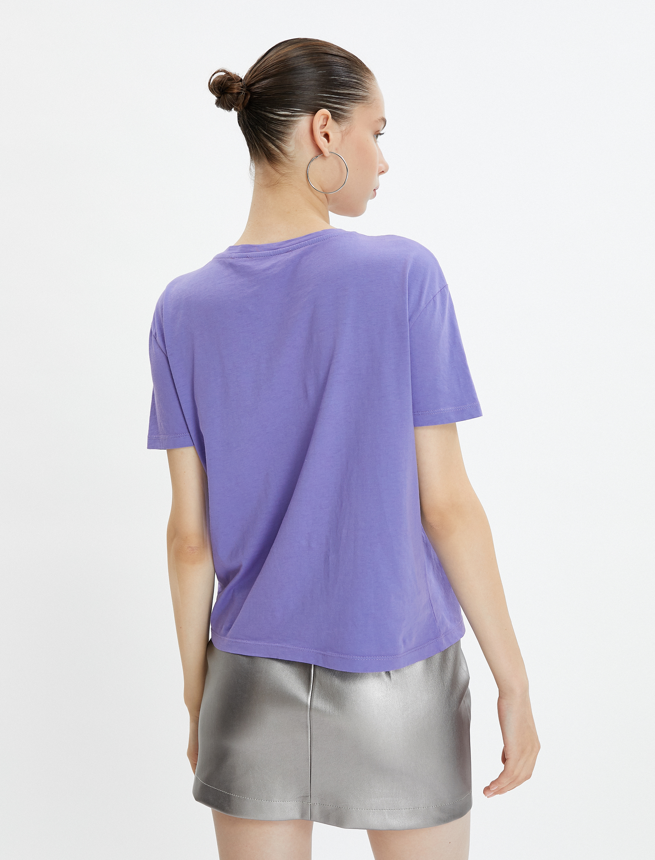   Basic Tişört Kısa Kollu Bisiklet Yaka Pamuklu