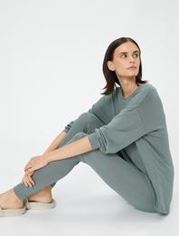 Pijama Altı Dar Kesim Beli Lastikli