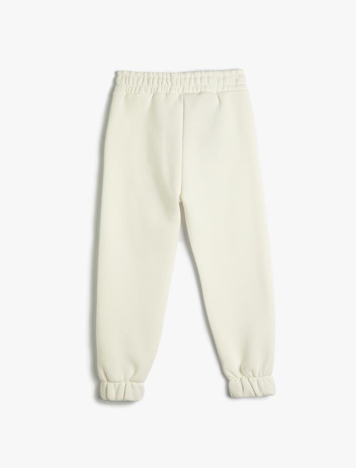 Kız Çocuk Snoopy Jogger Eşofman Altı Lisanslı Beli Bağlamalı Şardonlu