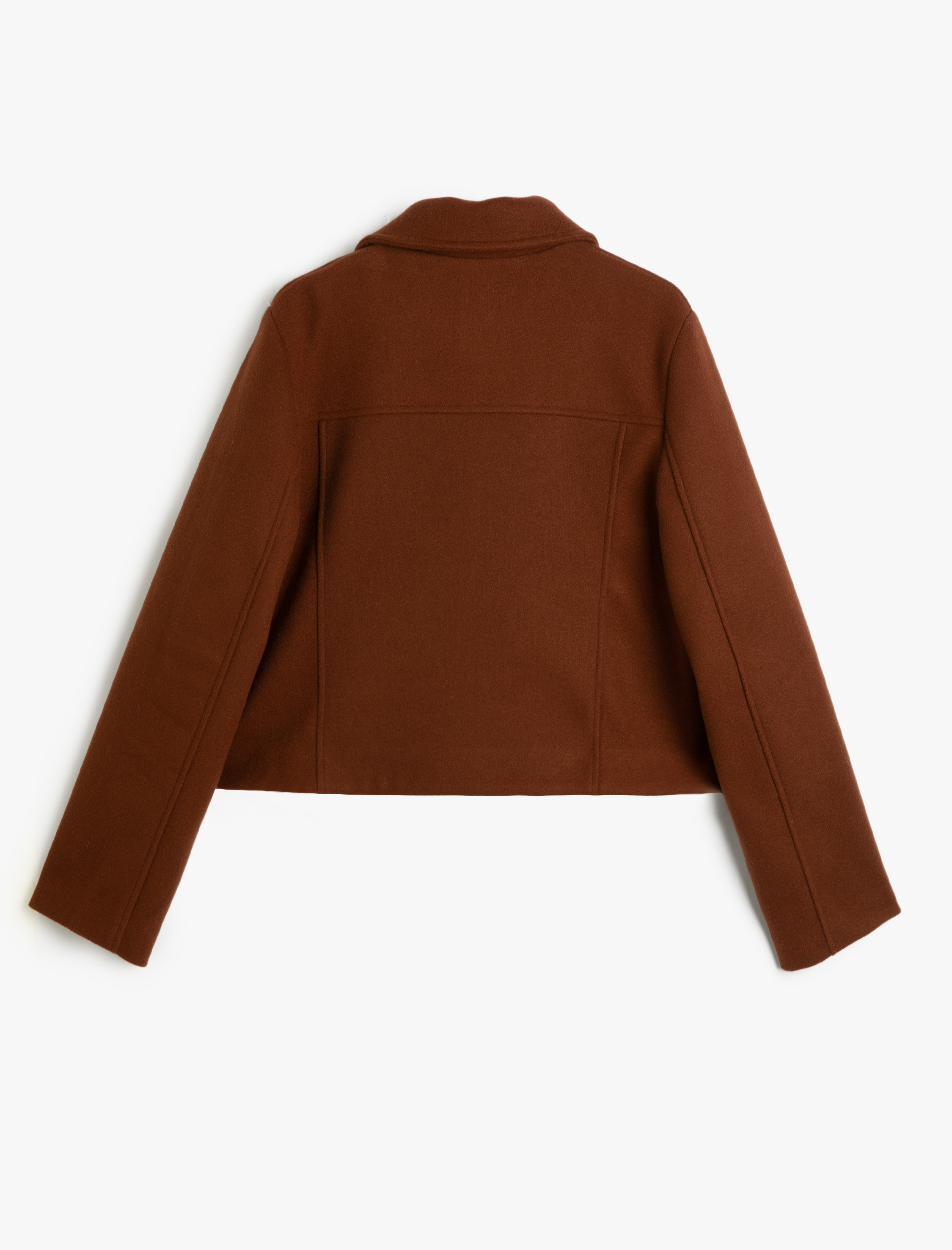   Biker Ceket Süet Görünümlü Kruvaze Fermuarlı Cepli Astarlı