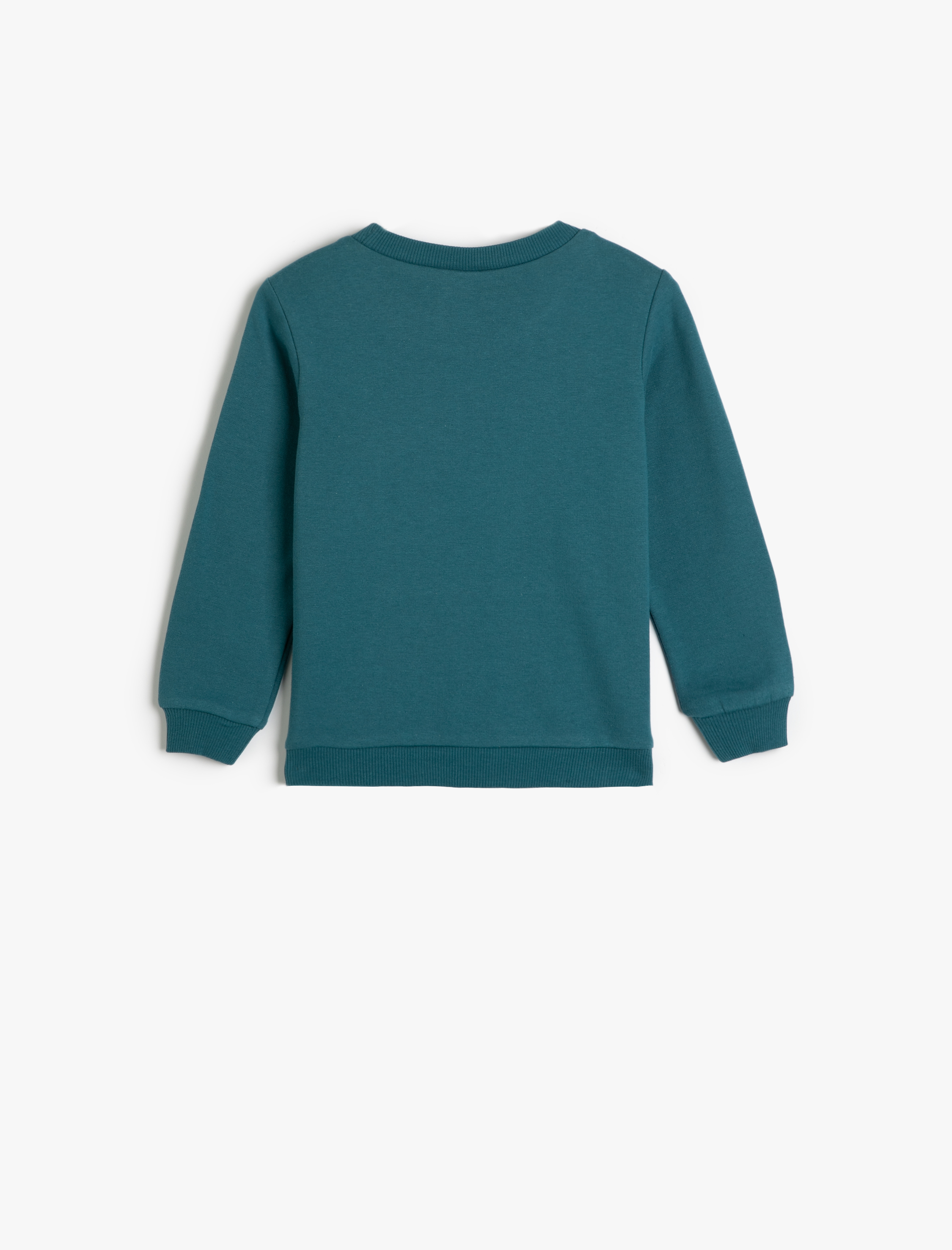  Erkek Bebek Sweatshirt Baskılı Uzun Kollu Bisiklet Yaka Kanguru Cepli Şardonlu Pamuklu