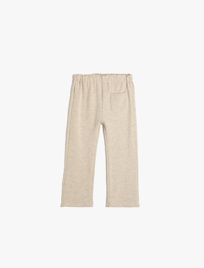 Kız Bebek Basic Eşofman Altı Beli Lastikli Cep Detaylı