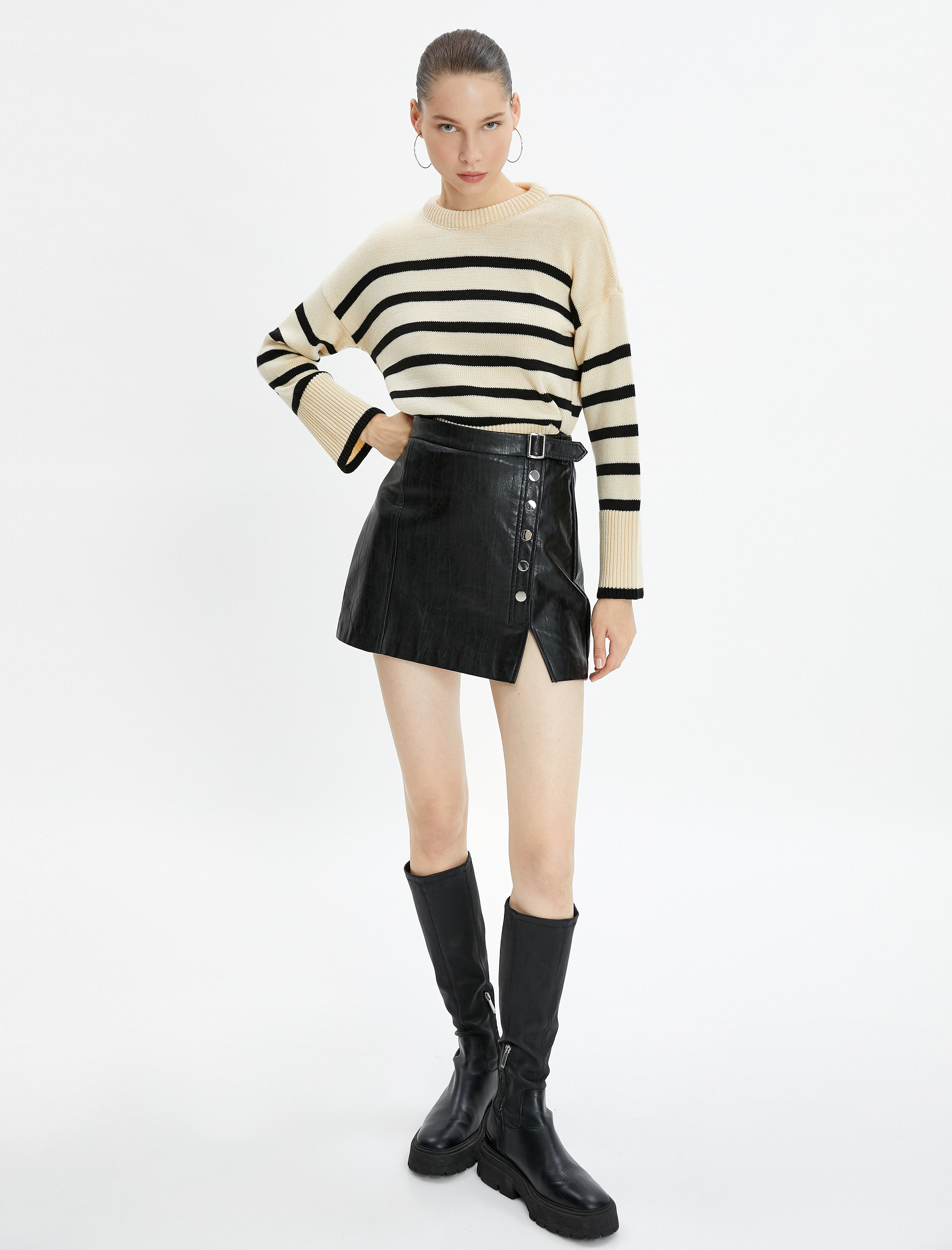   Triko Kazak Uzun Kollu Bisiklet Yaka