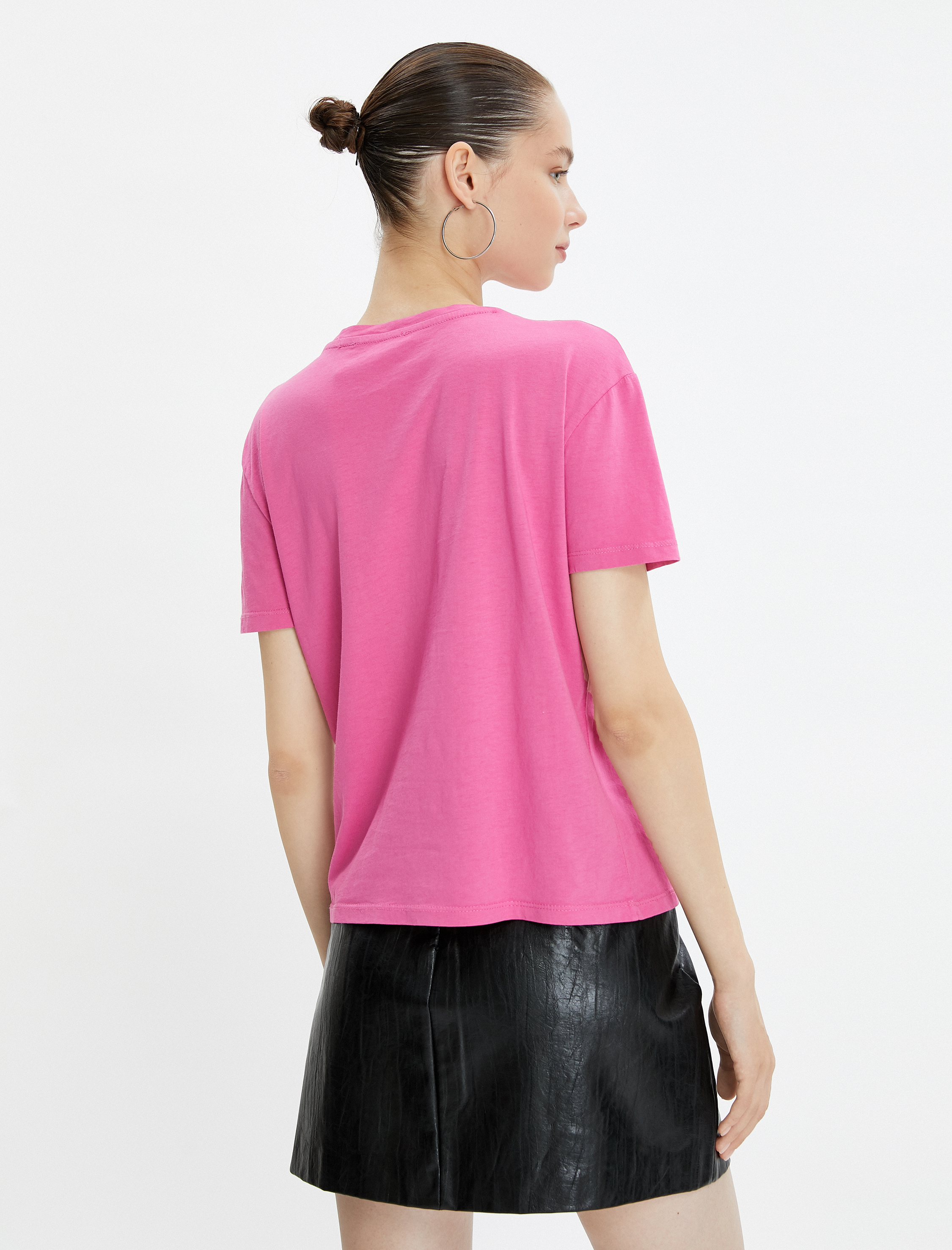   Basic Tişört Kısa Kollu Bisiklet Yaka Pamuklu