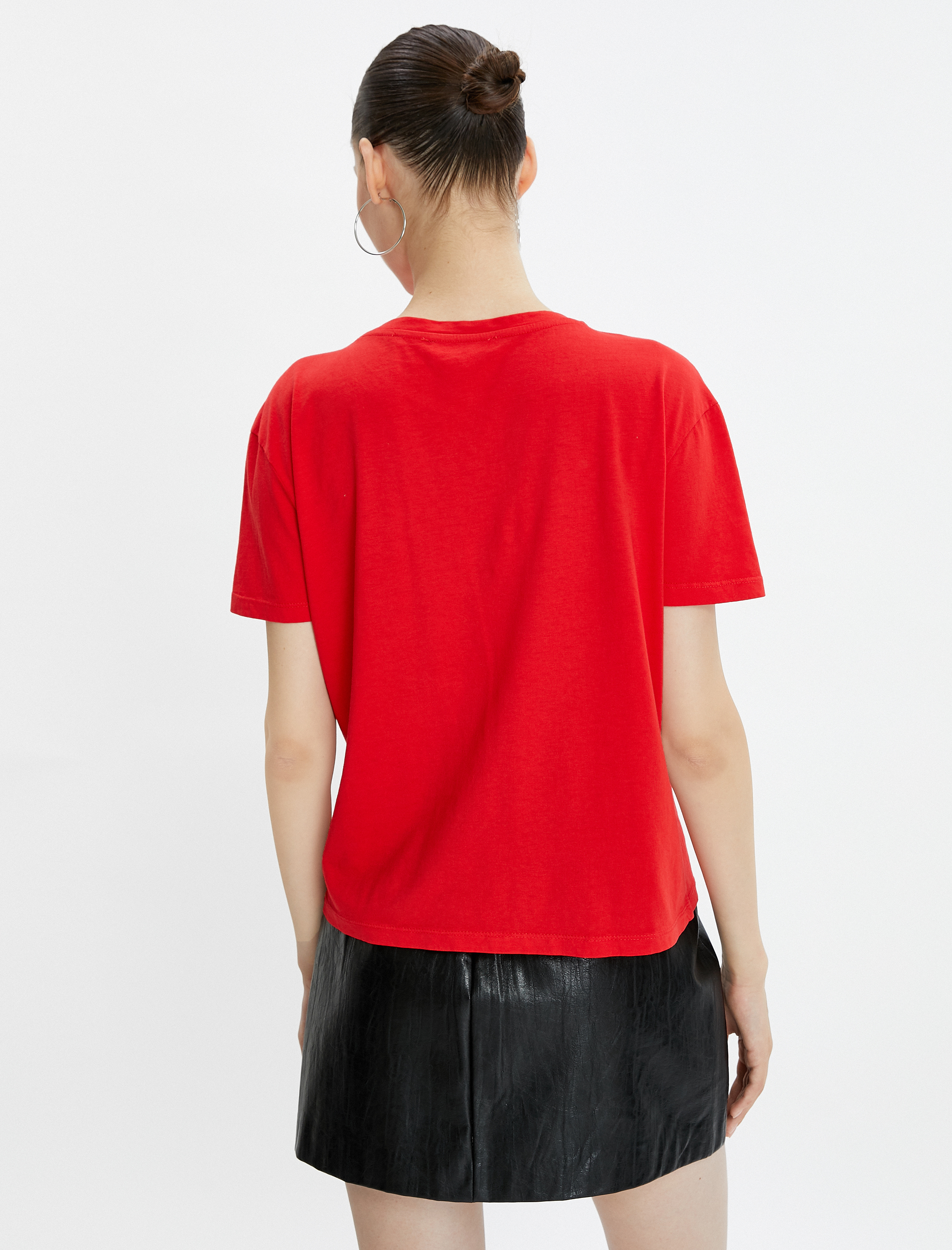   Basic Tişört Kısa Kollu Bisiklet Yaka Pamuklu