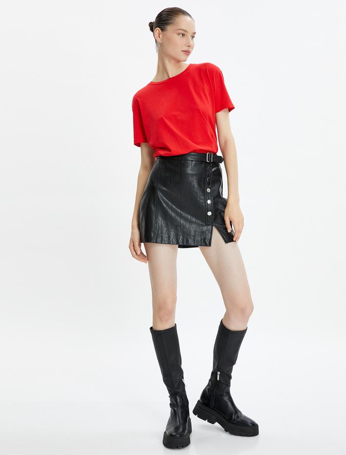  Basic Tişört Kısa Kollu Bisiklet Yaka Pamuklu