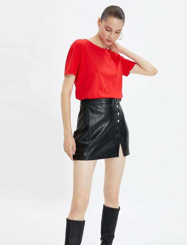  Basic Tişört Kısa Kollu Bisiklet Yaka Pamuklu