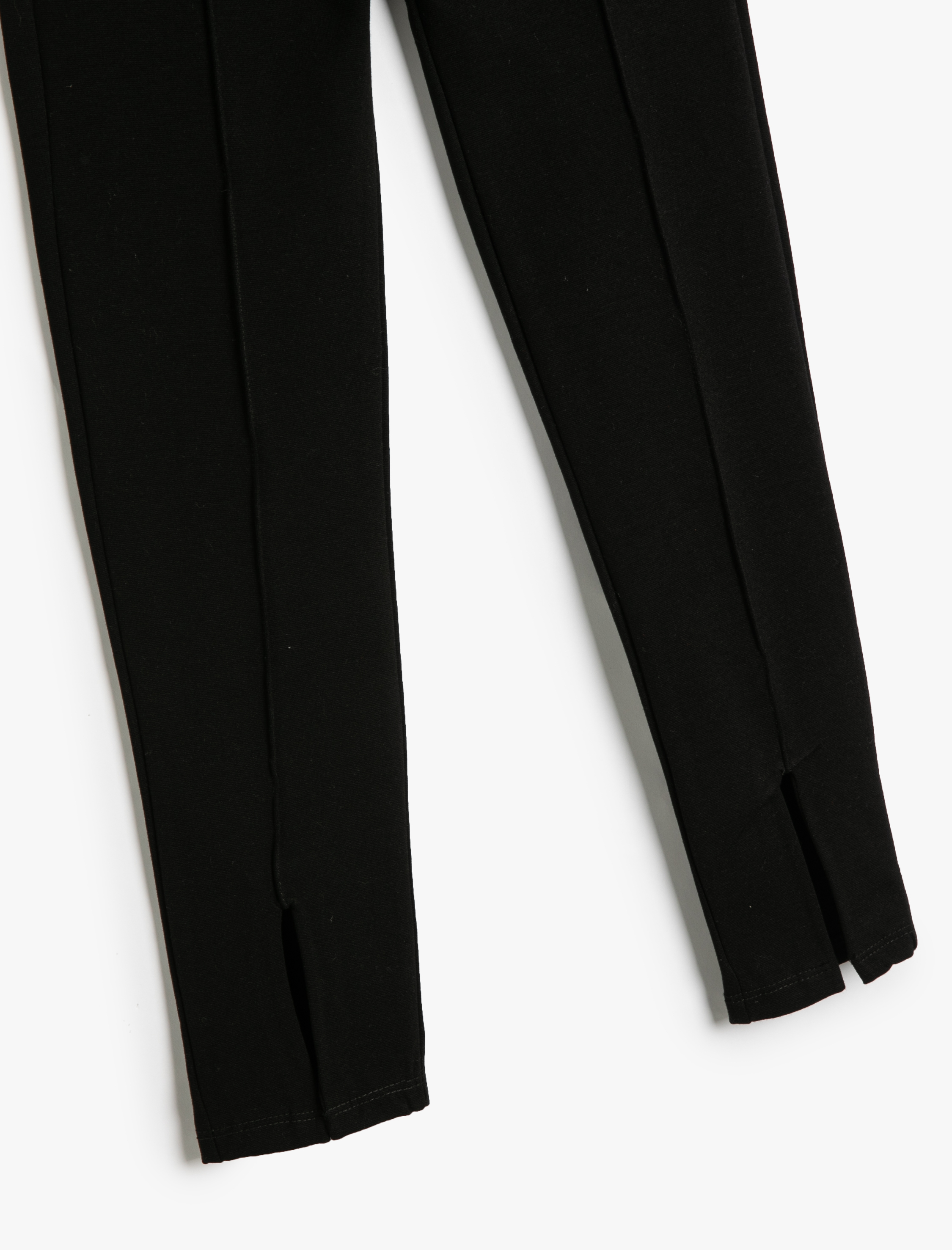  Kız Çocuk Basic Tayt Yırtmaç Detaylı Beli Lastikli