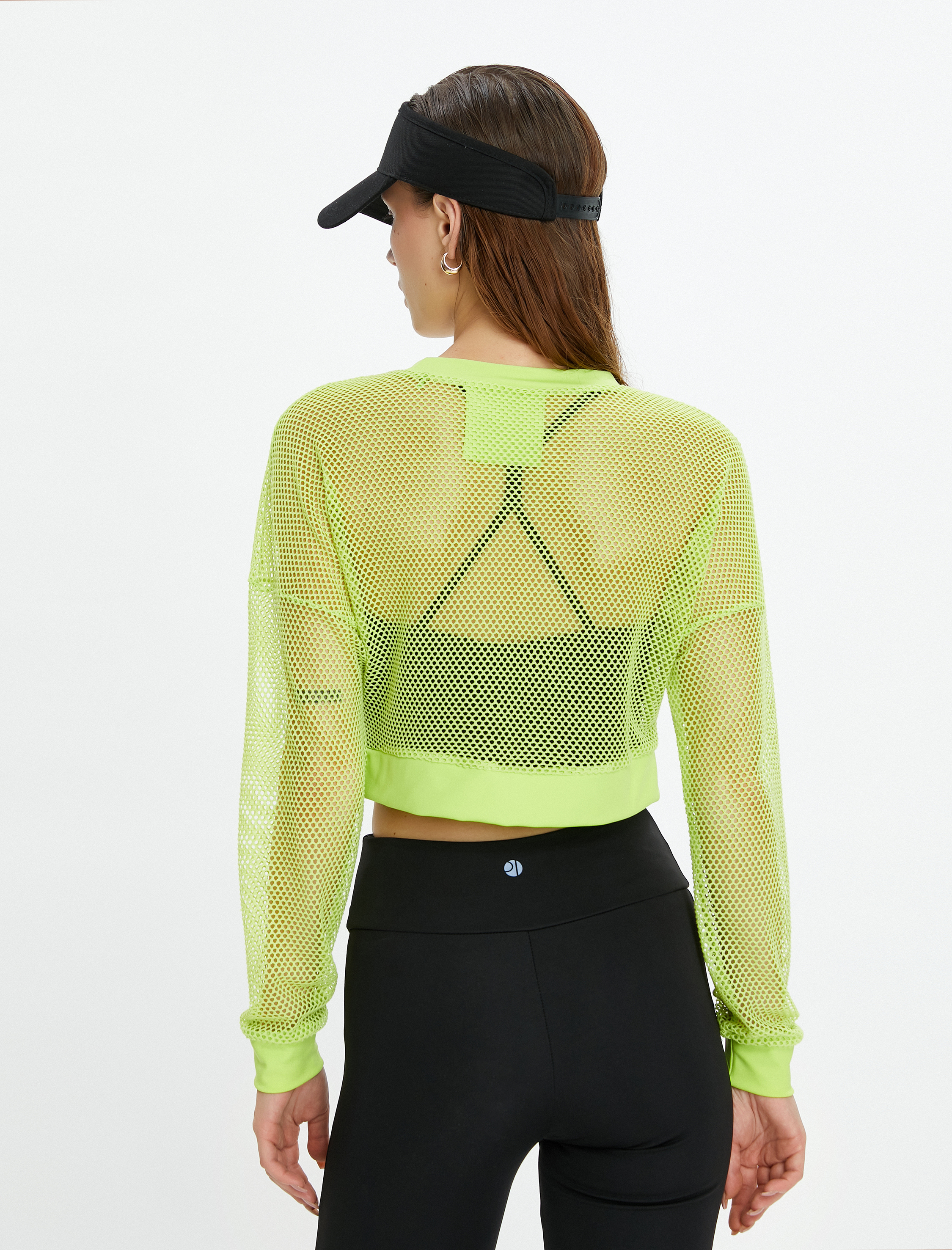   Crop File Spor Tişört Uzun Kollu