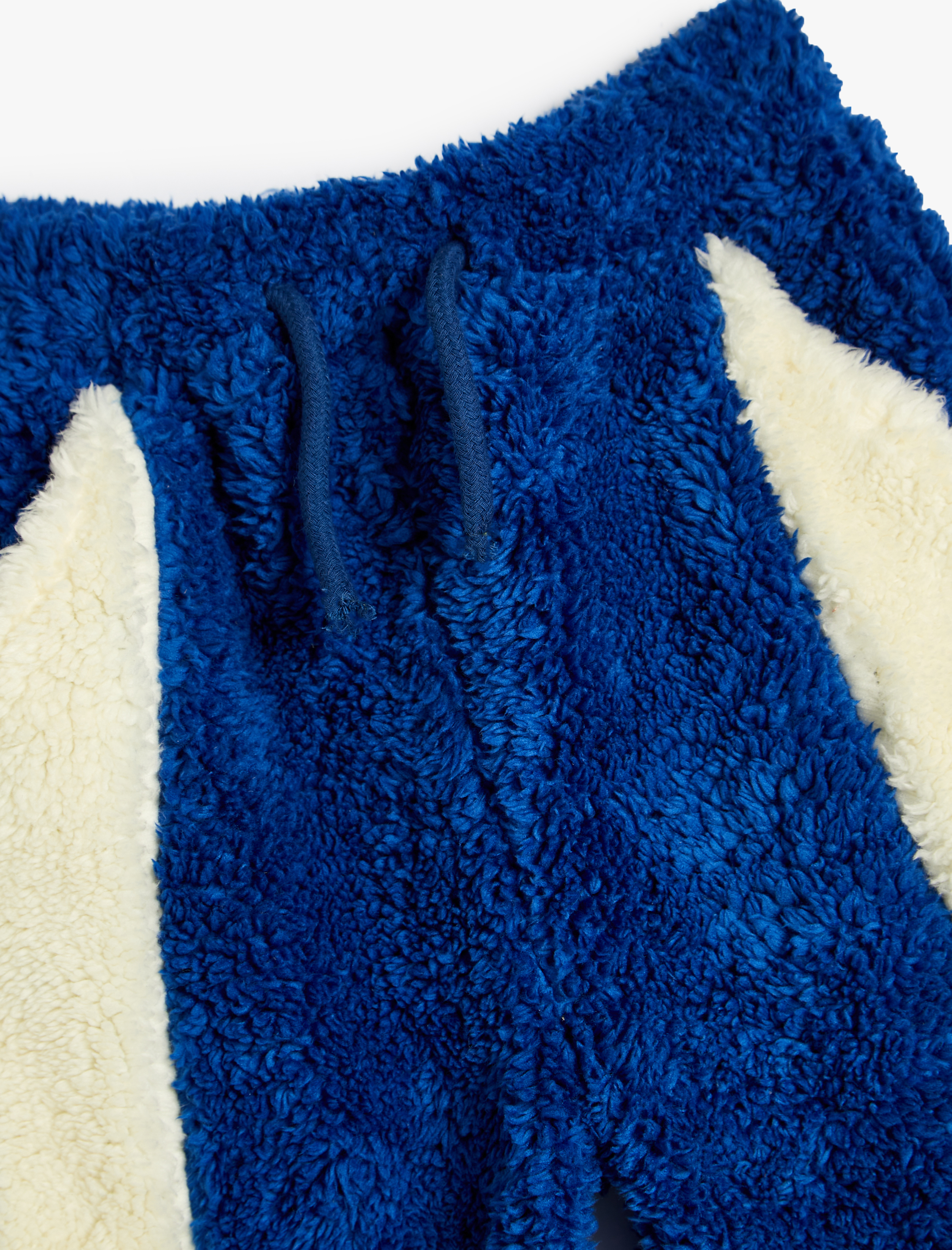  Erkek Bebek Peluş Eşofman Altı Kontrastlı Beli Bağlamalı Fileto Cepli