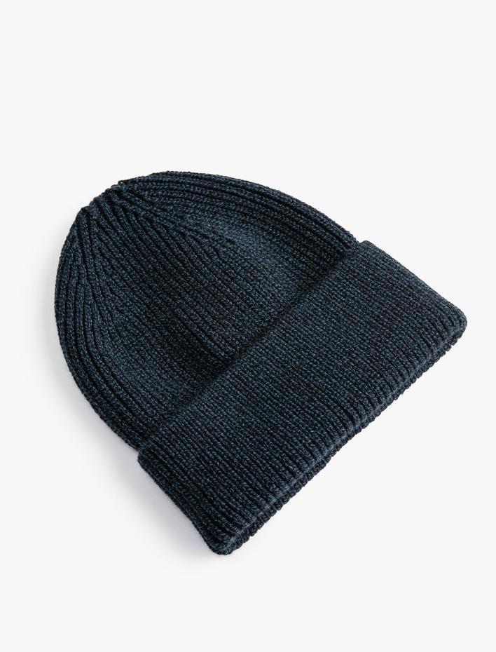 Erkek Basic Akrilik Örgü Bere Katlama Detaylı