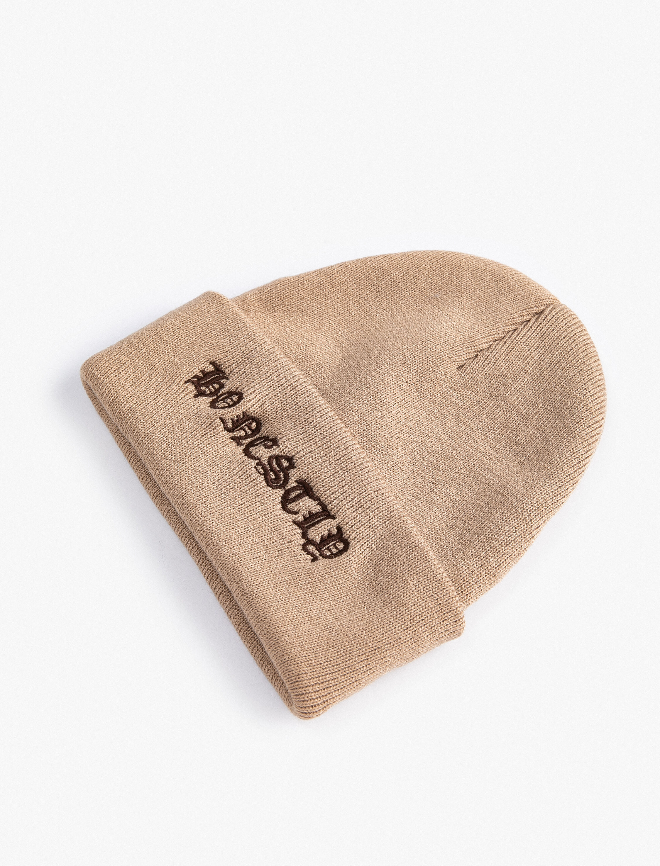 Erkek Grafiti İşlemeli Bere Katlama Detaylı