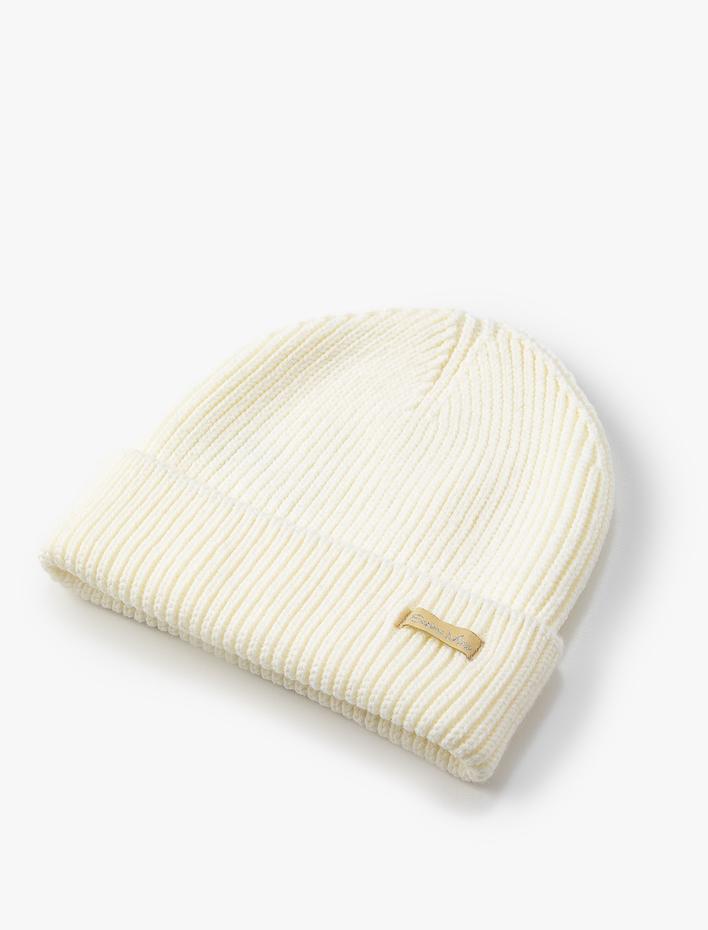 Kız Çocuk Atkı Bere Seti Triko Etiket Detaylı 2'li