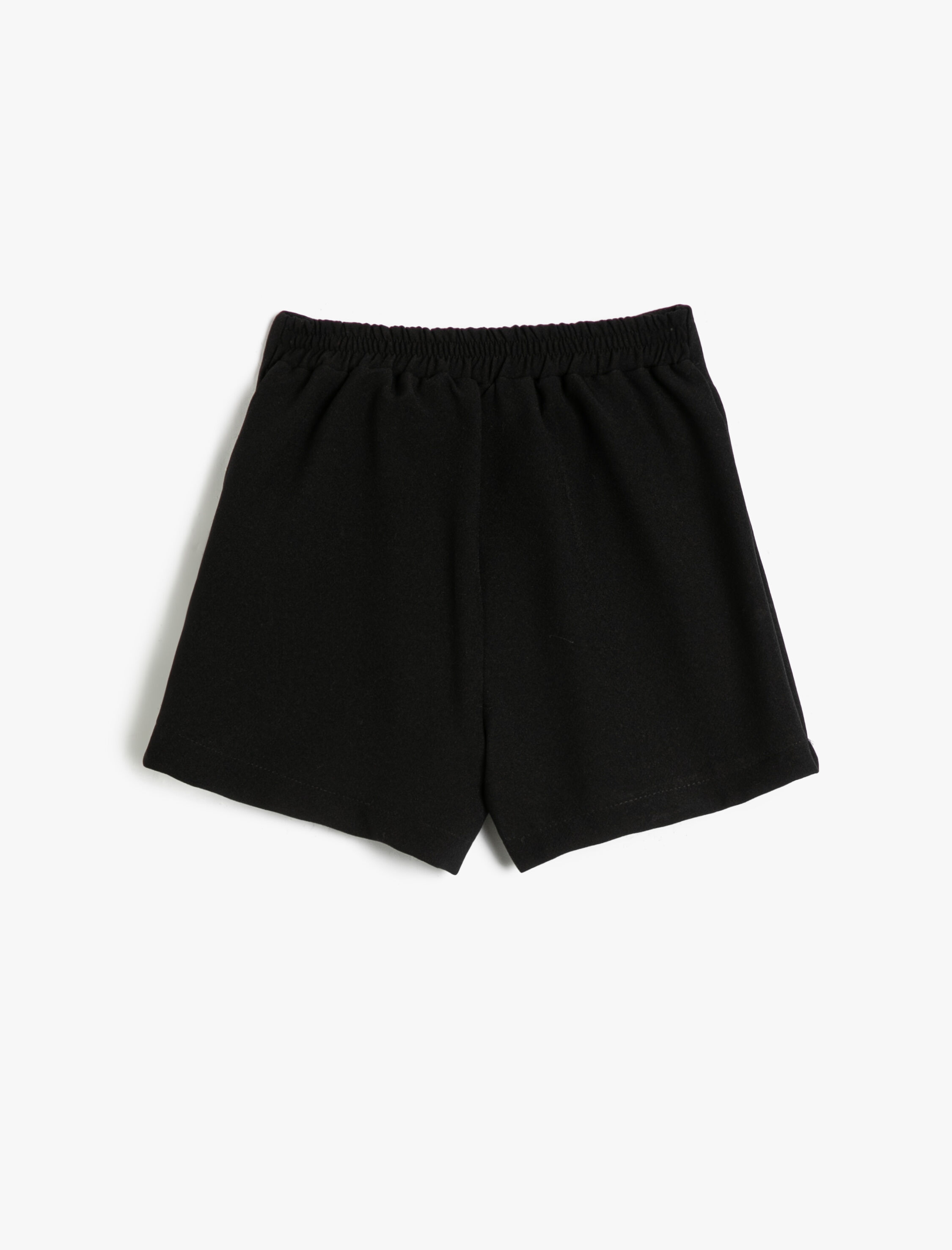  Kız Çocuk Şort Düğme Detaylı Beli Lastikli