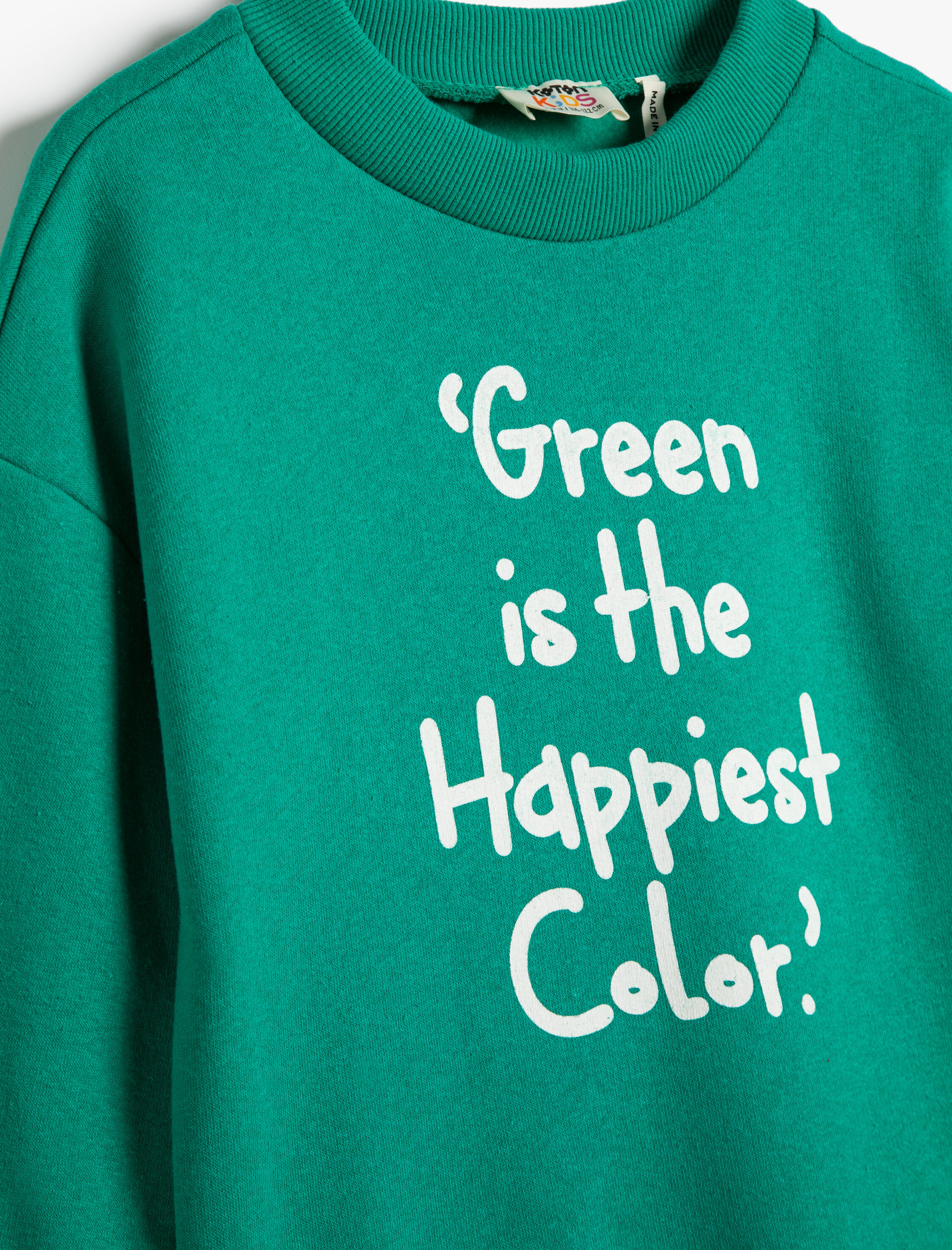  Kız Çocuk Baskılı Sweat Şardonlu Uzun Kollu Bisiklet Yaka Pamuklu