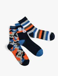 Çizgili Çorap Seti Çok Renkli 3’lü