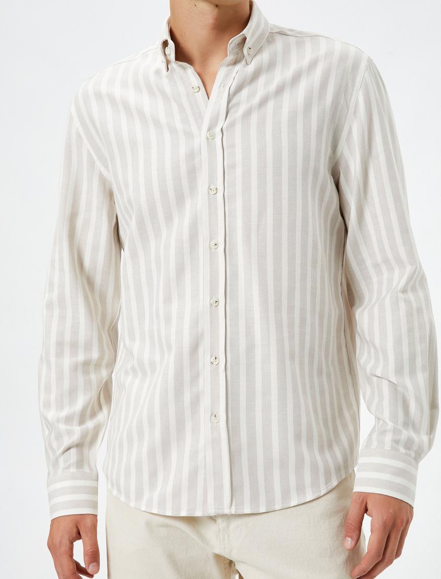   Klasik Gömlek Uzun Kollu Slim Fit Düğmeli