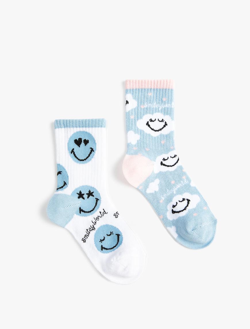  Kız Çocuk SmileyWorld® Çorap Seti Lisanslı 2’li