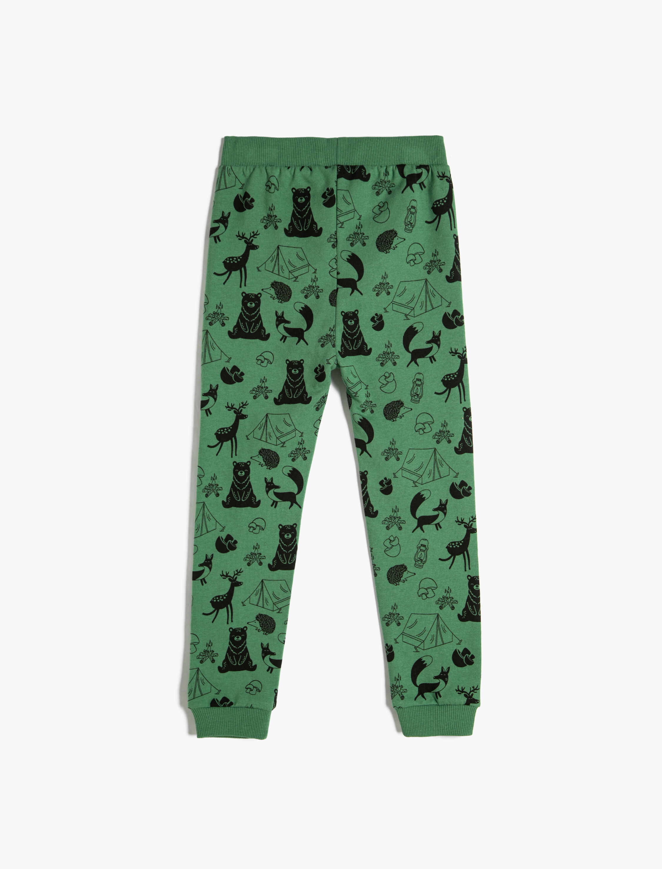 Erkek Bebek Jogger Eşofman Altı Şardonlu Beli Bağlamalı Baskı Detaylı Pamuklu