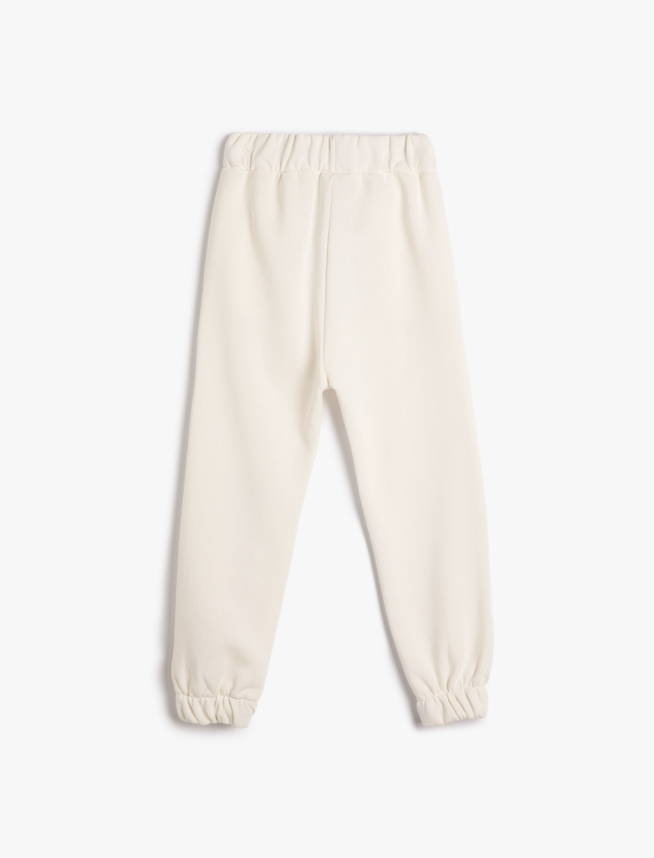  Kız Çocuk Jogger Eşofman Altı Beli Lastikli Baskı Detaylı Cepli