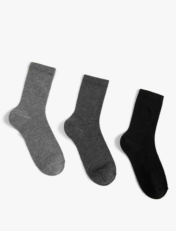Erkek Çocuk 3'lü Basic Uzun Çorap Paketi