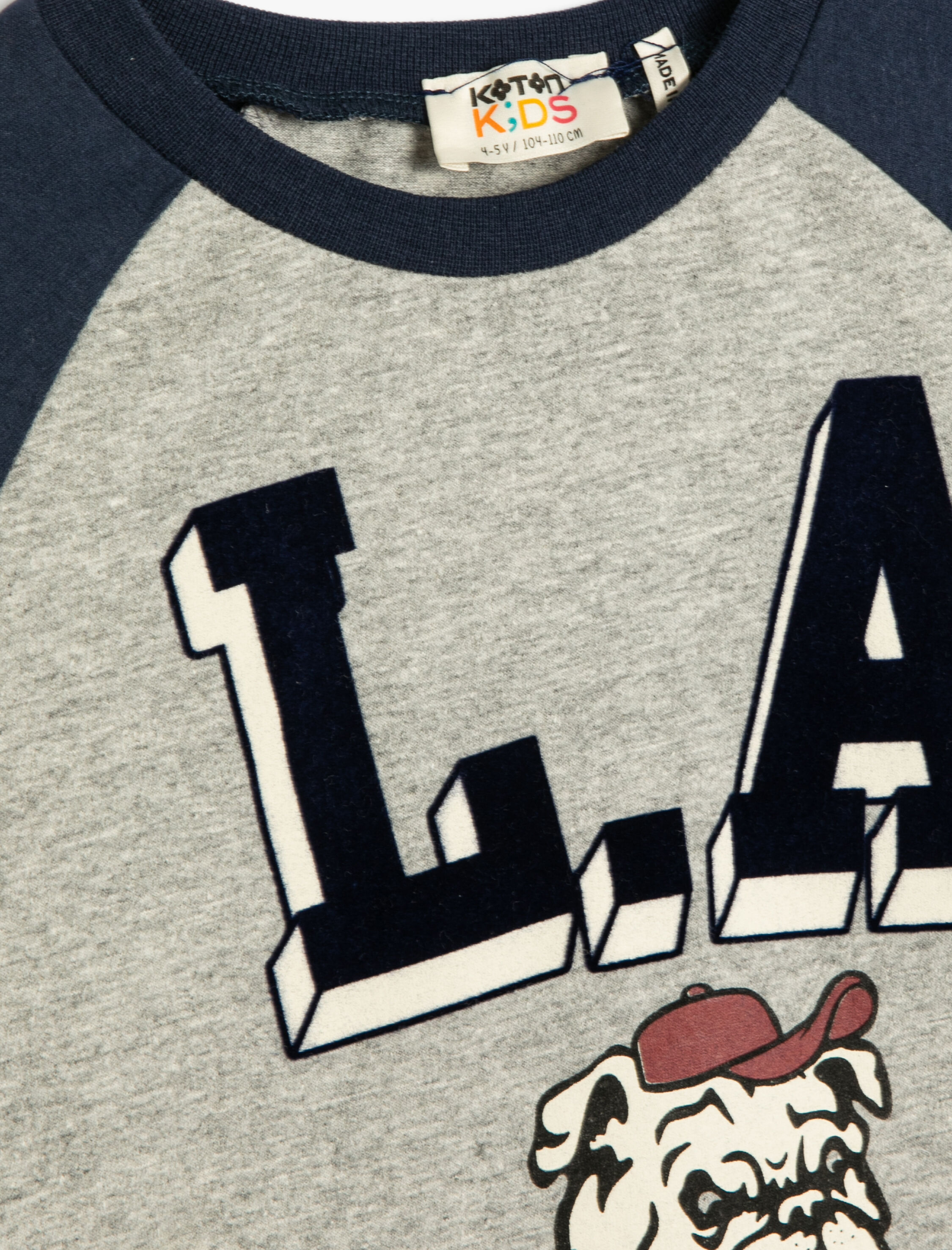  Erkek Çocuk Uzun Kollu Tişört Kolej Baskılı Bisiklet Yaka Baskılı Pamuklu