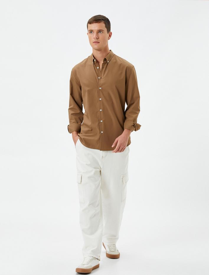  Klasik Gömlek Uzun Kollu Manşet Yaka