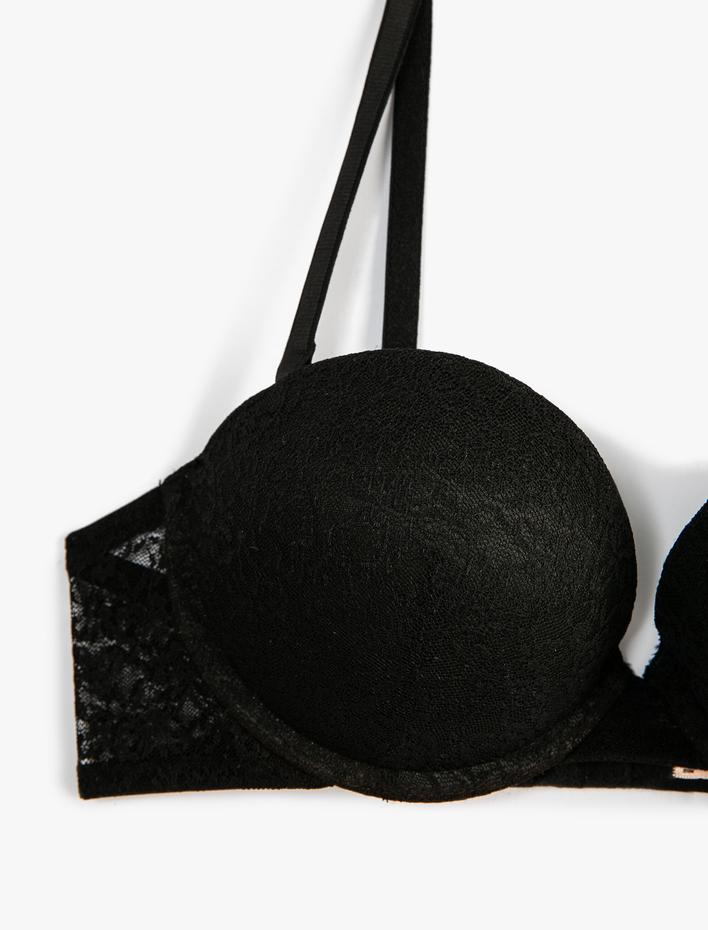  Destekli Sütyen Dolgulu Balenli Dantelli Kaplı