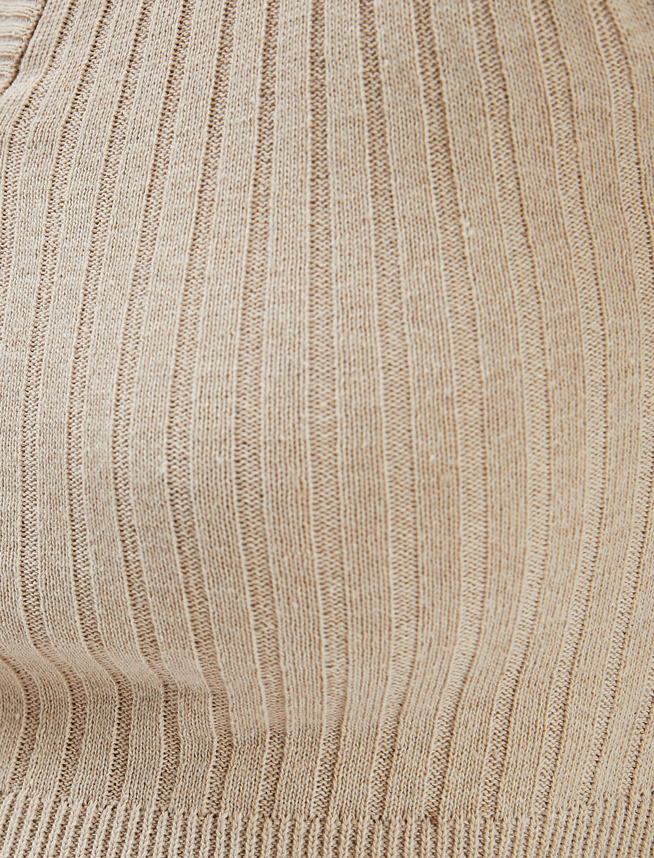   Crop Triko Kazak Polo Yaka Slim Fit Fitilli