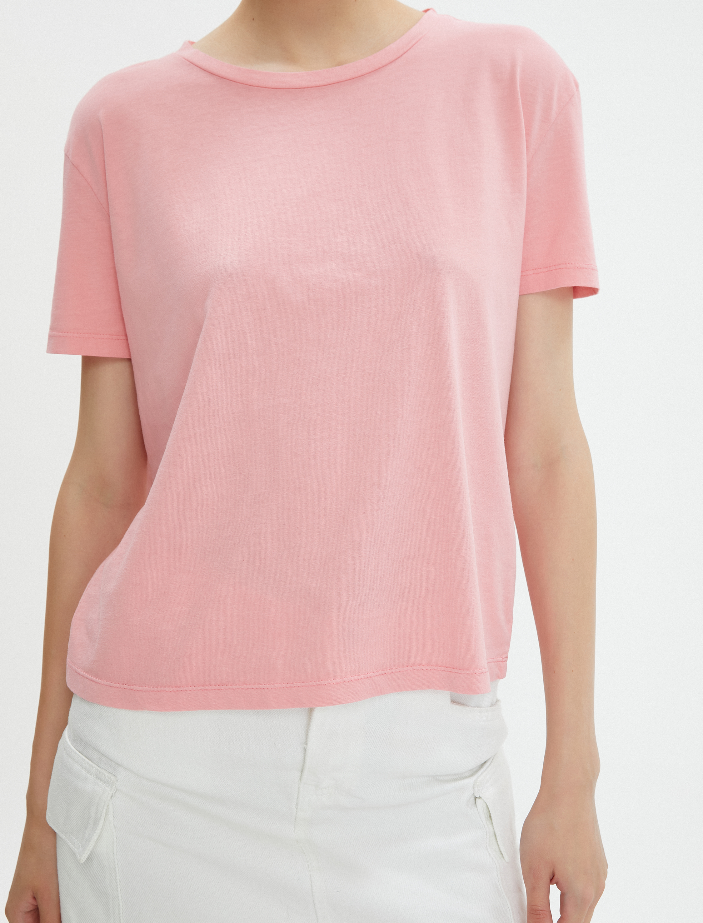 Basic Tişört Kısa Kollu Bisiklet Yaka Pamuklu