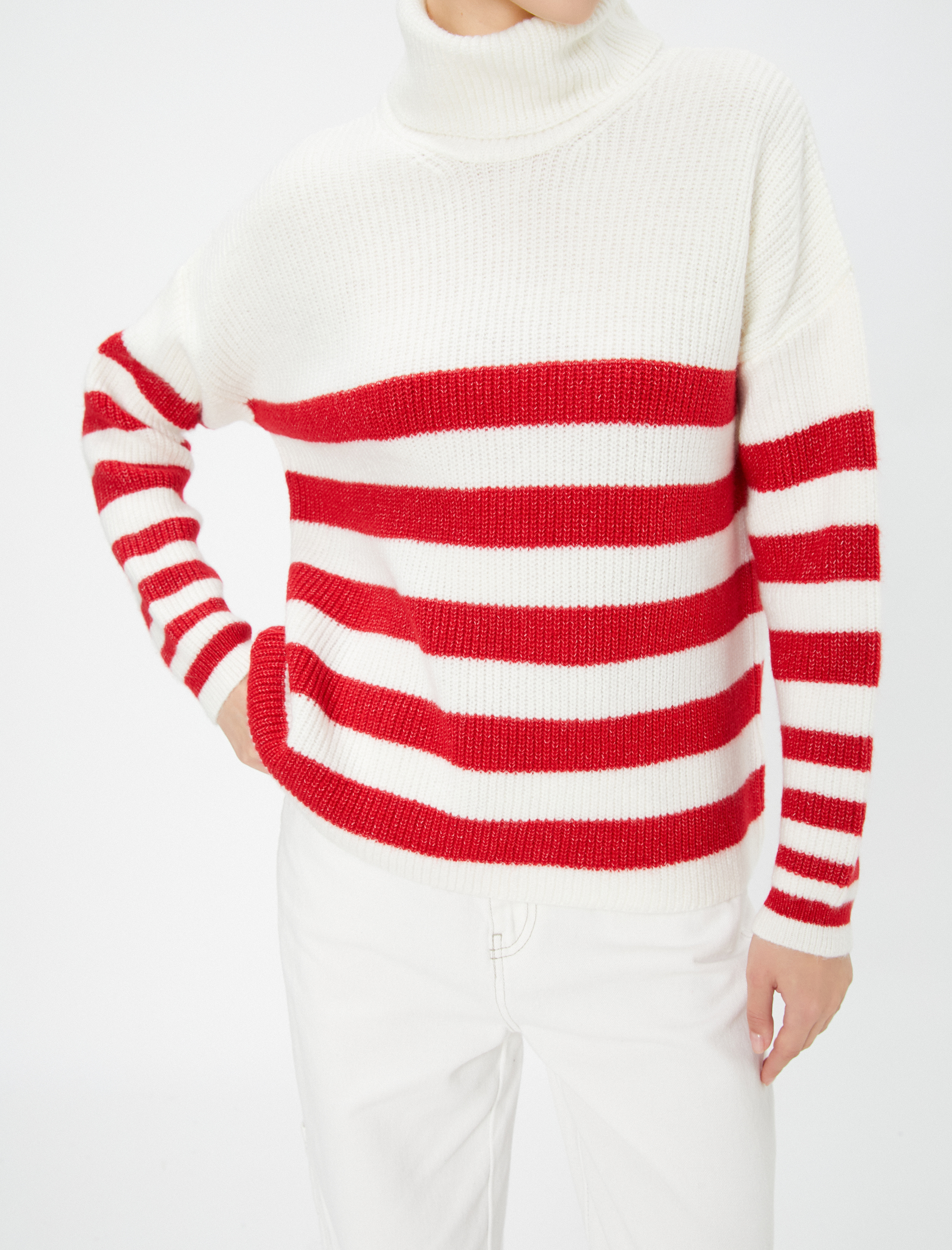   Yılbaşı Kazağı Balıkçı Yaka Triko Yumuşak Dokulu Uzun Kollu