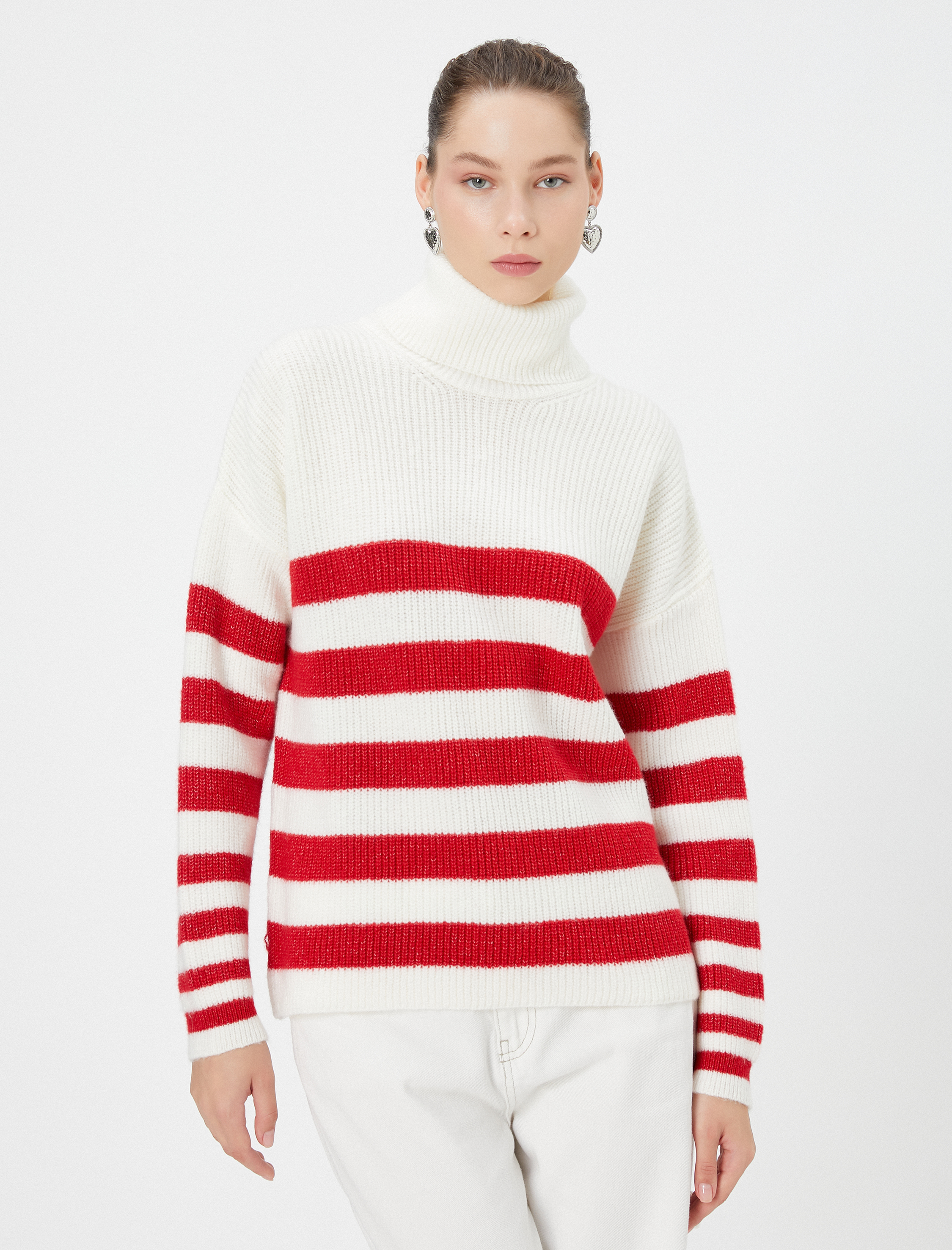   Yılbaşı Kazağı Balıkçı Yaka Triko Yumuşak Dokulu Uzun Kollu