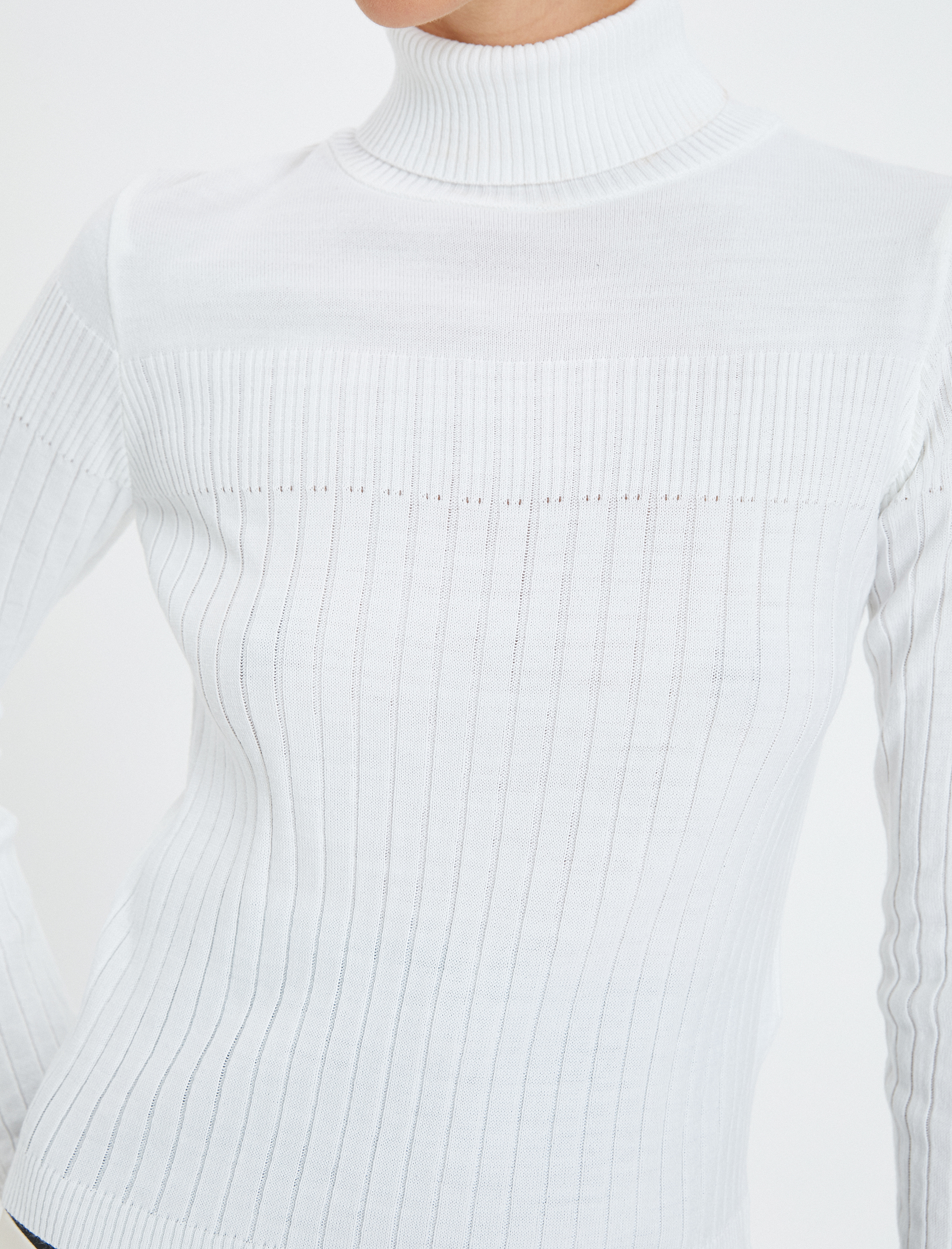   Triko Boğazlı Kazak Dokulu Akrilik Kaşmir Dokulu