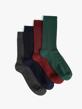 4’lü Çok Renkli Baskılı Çorap Seti