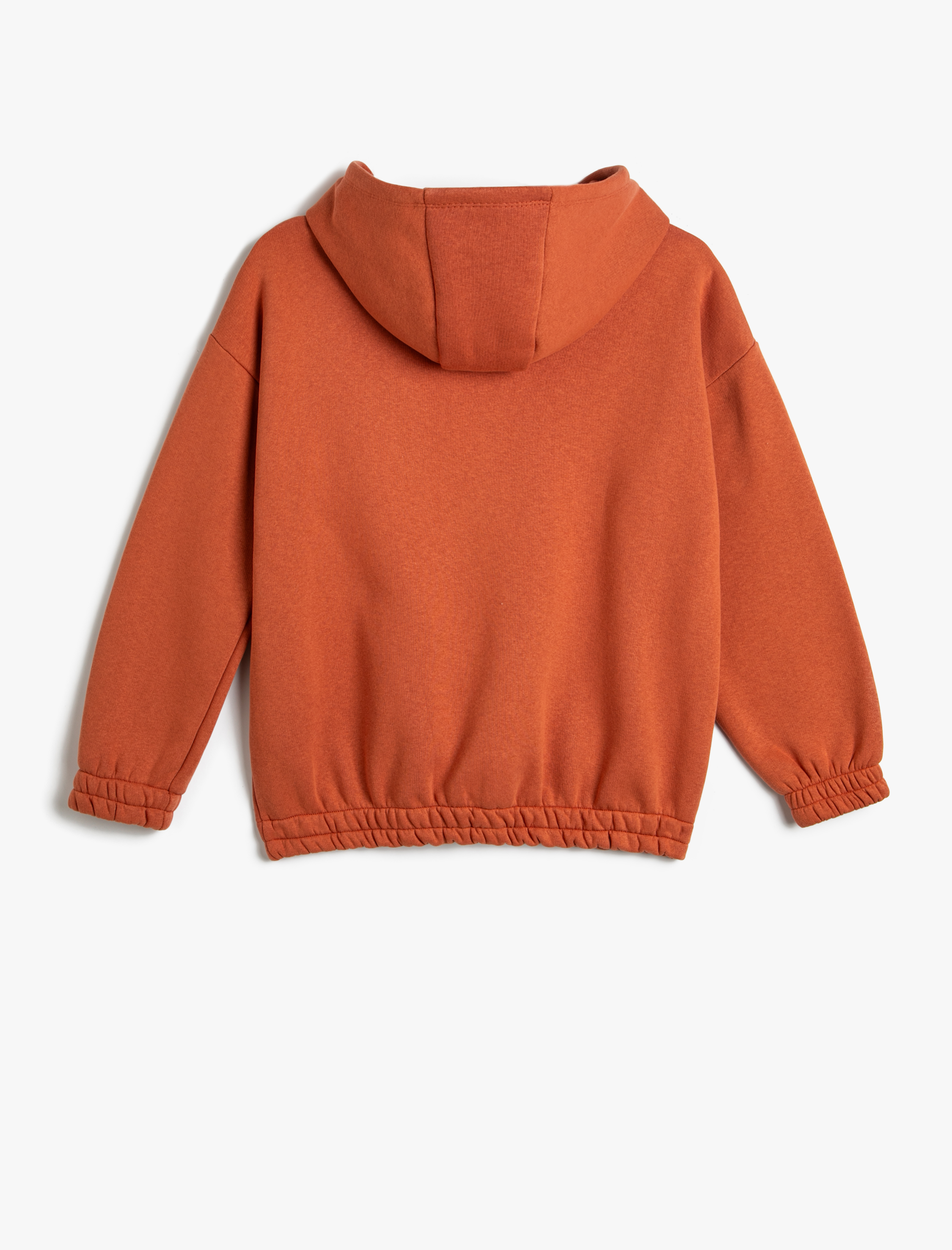  Kız Çocuk Kapşonlu Sweatshirt Kelebek Baskılı Uzun Kollu Şardonlu