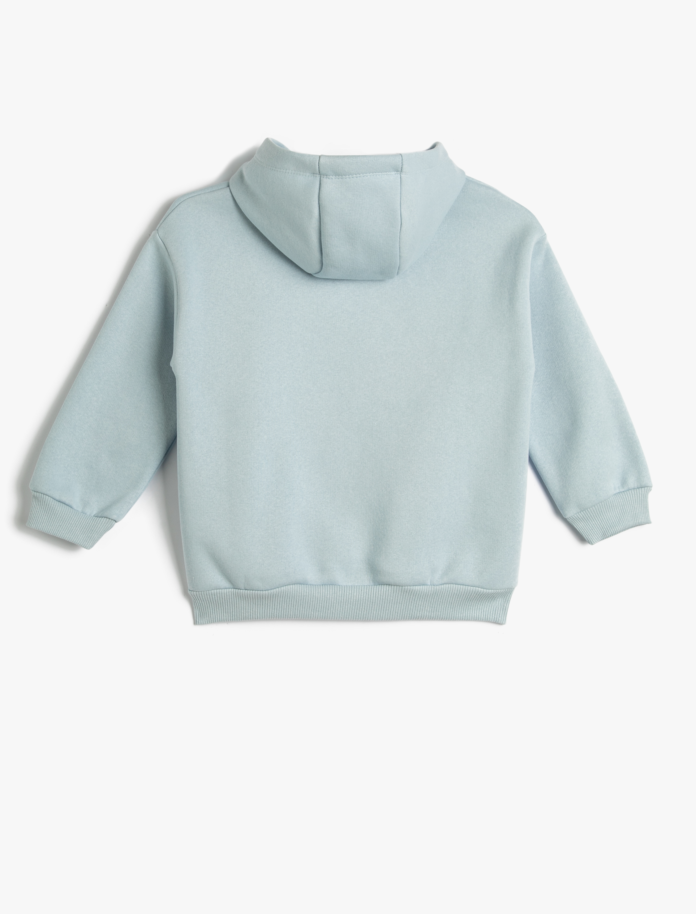  Kız Çocuk Kapşonlu Sweatshirt Baskı Detaylı Uzun Kollu Şardonlu