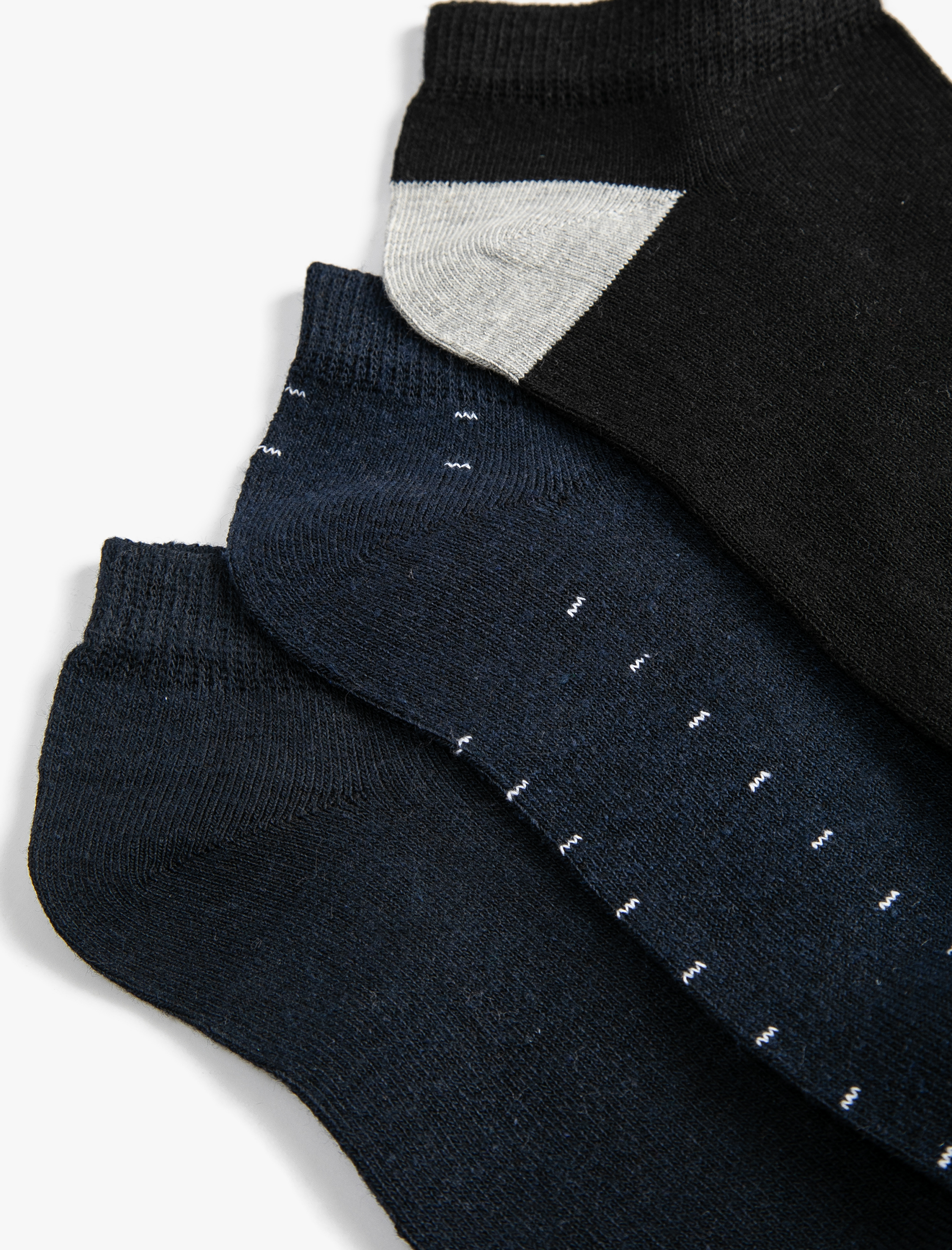  Erkek Patik Çorap Seti 3'lü Çok Renkli