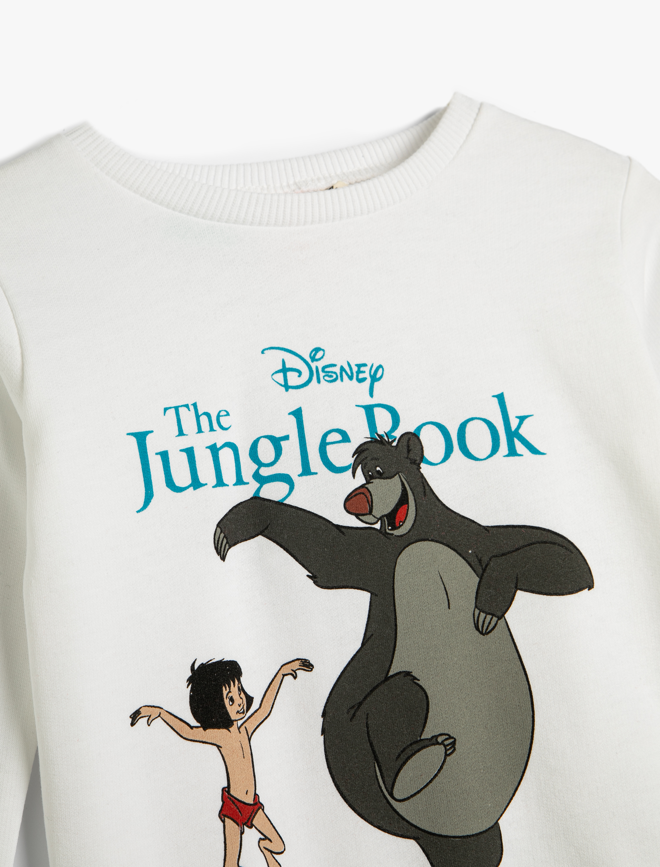  Erkek Bebek Disney Sweat Jungle Book Baskılı Lisanslı Bisiklet Yaka Uzun Kollu Şardonlu Pamuklu