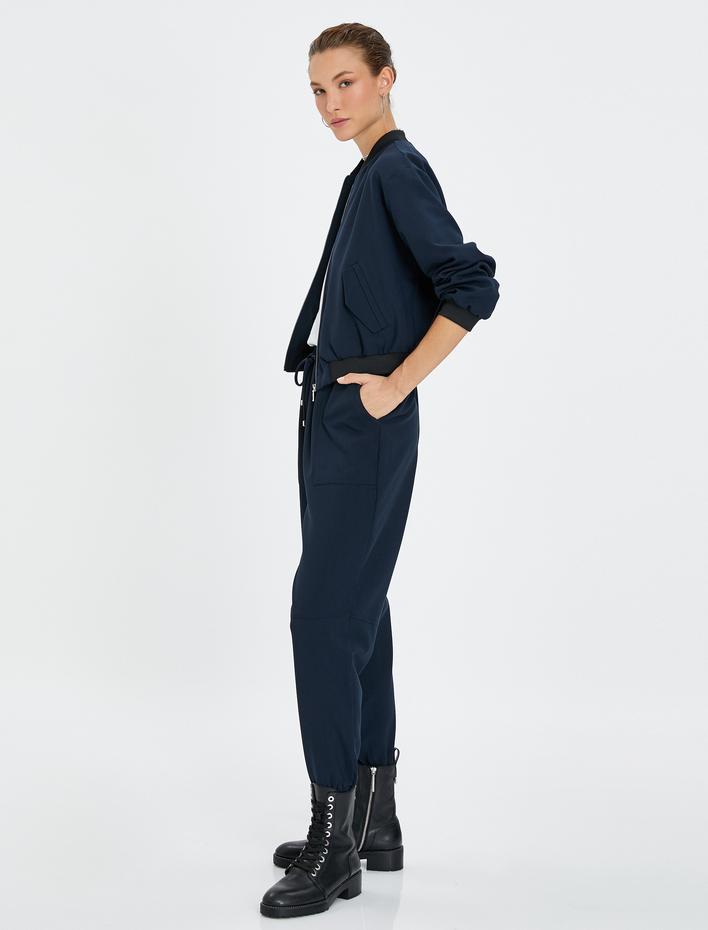  Jogger Pantolon Bağcıklı Normal Bel Cep Detaylı