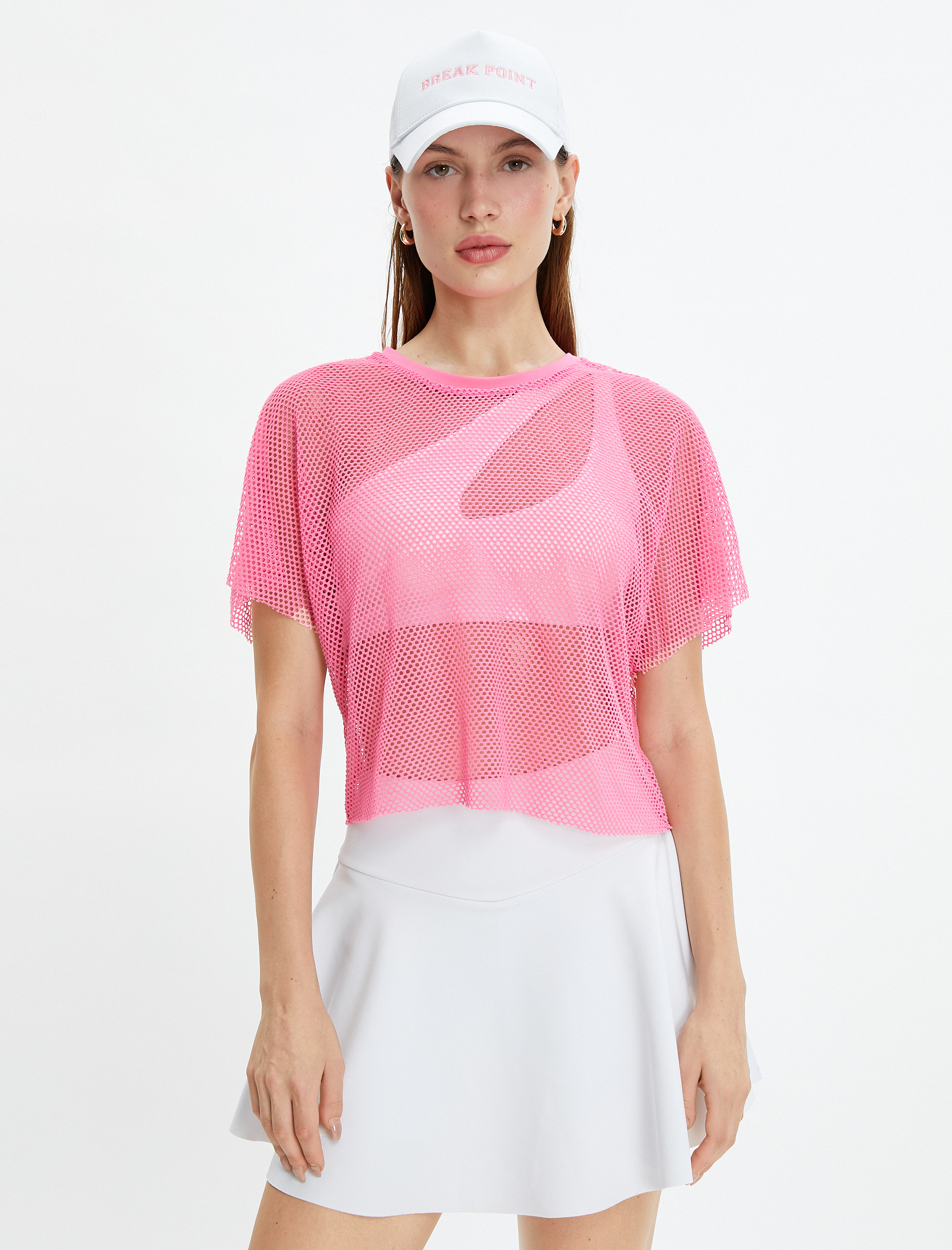   File Tişört Yarasa Kol Bisiklet Yaka Bol Kalıp