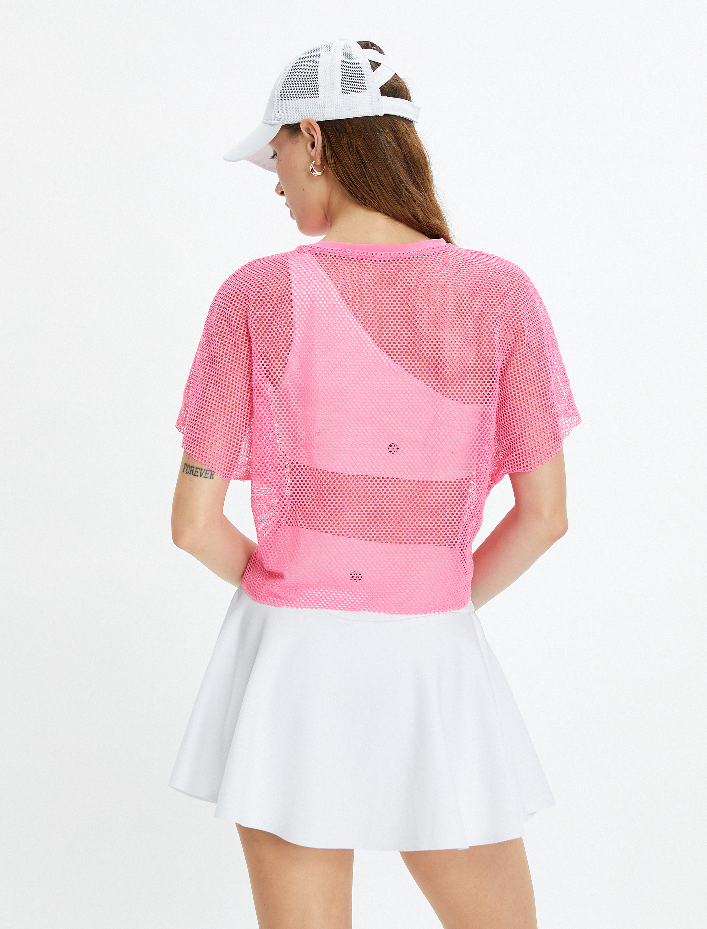   File Tişört Yarasa Kol Bisiklet Yaka Bol Kalıp