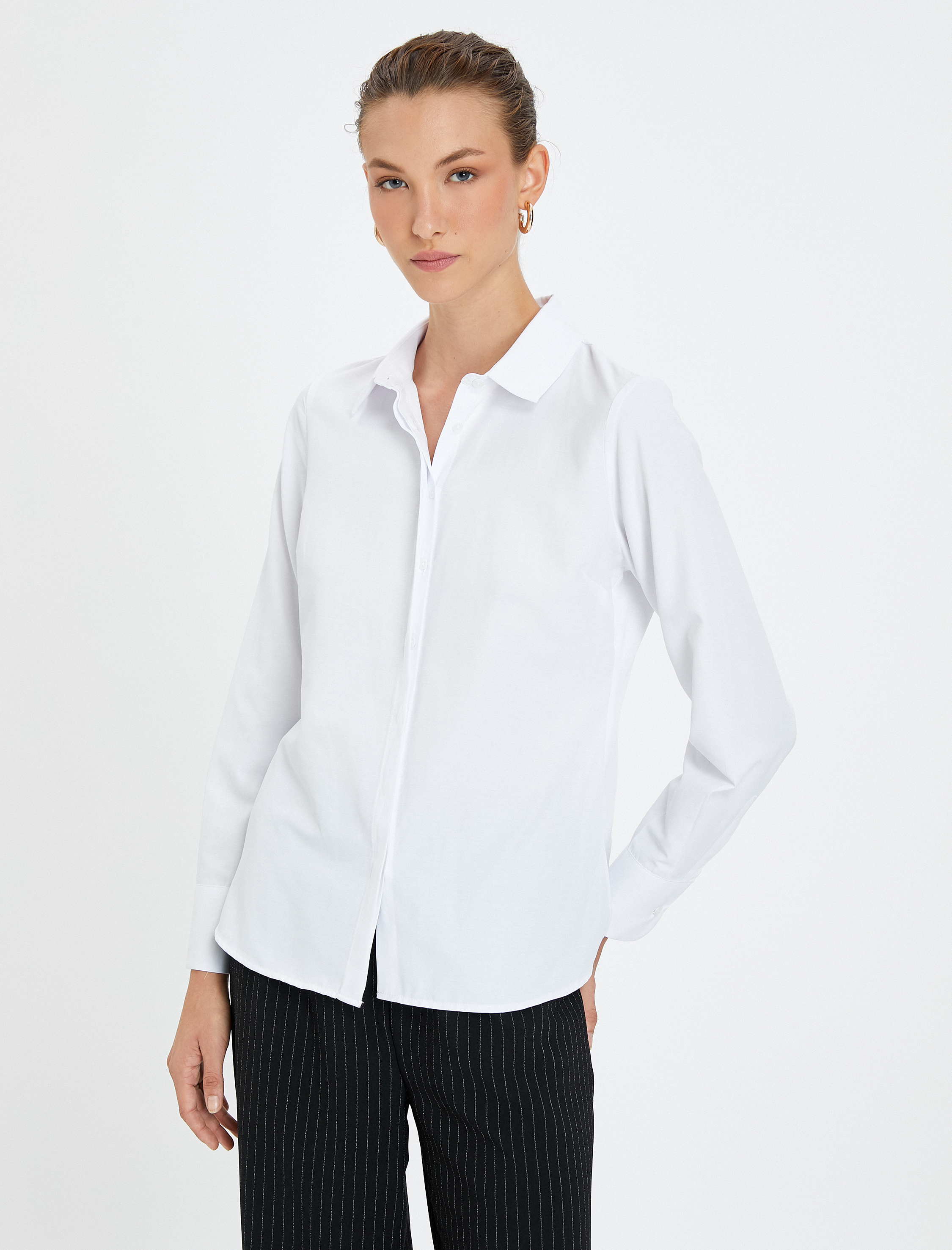   Klasik Gömlek Uzun Kollu Düğmeli Slim Fit