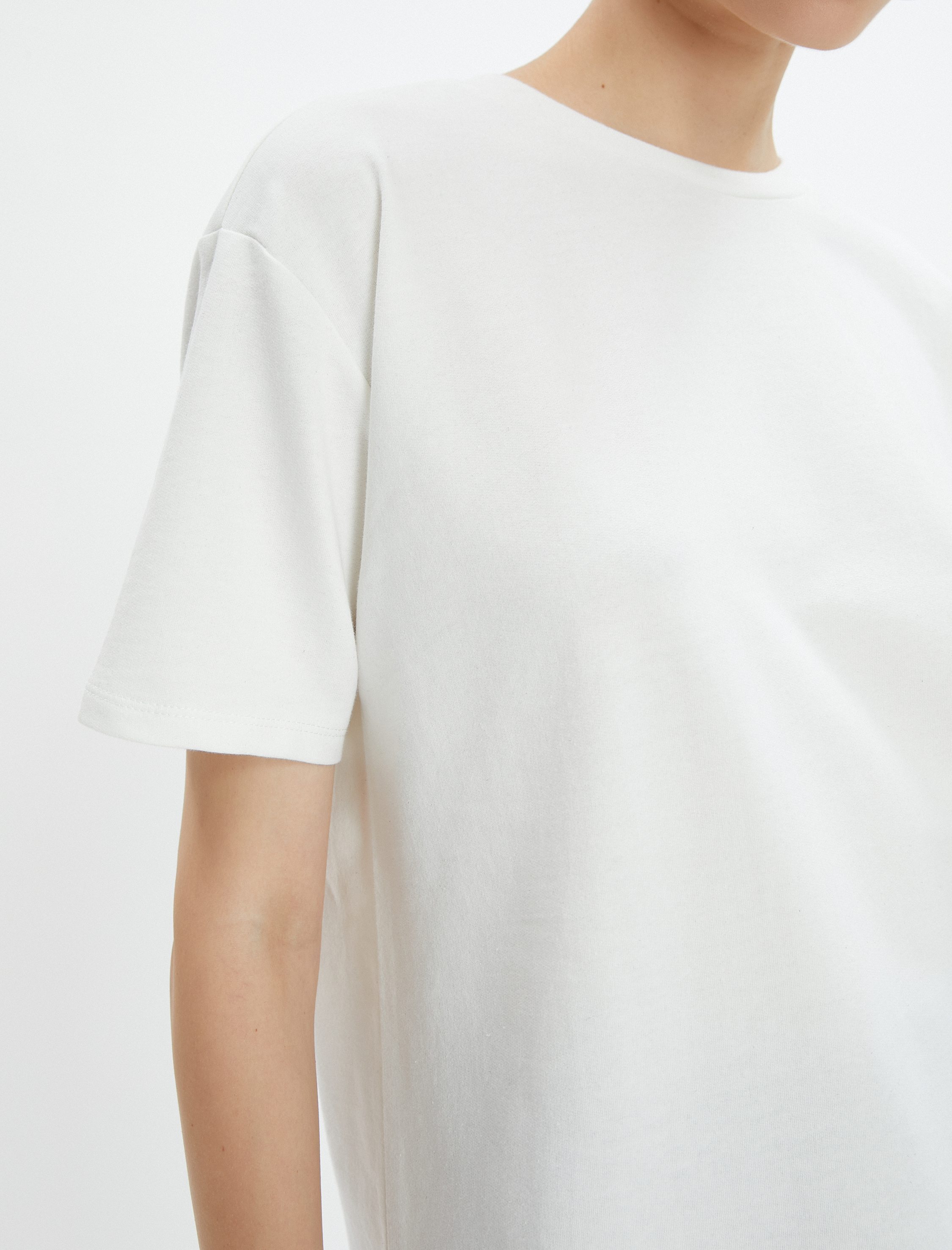   Basic Tişört Pamuklu Kısa Kollu Bisiklet Yaka