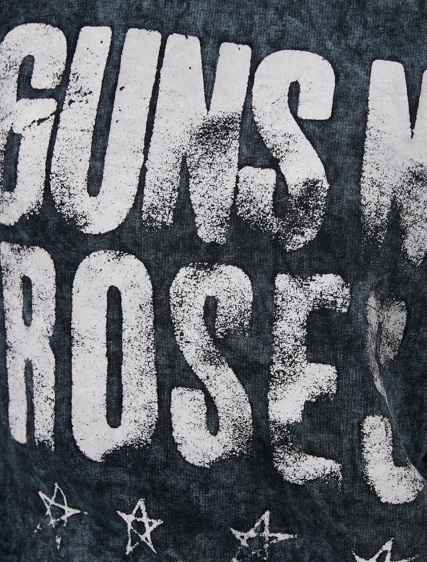   Guns N' Roses Sweatshirt Lisanslı Şardonlu Yıkamalı Arkası Baskılı